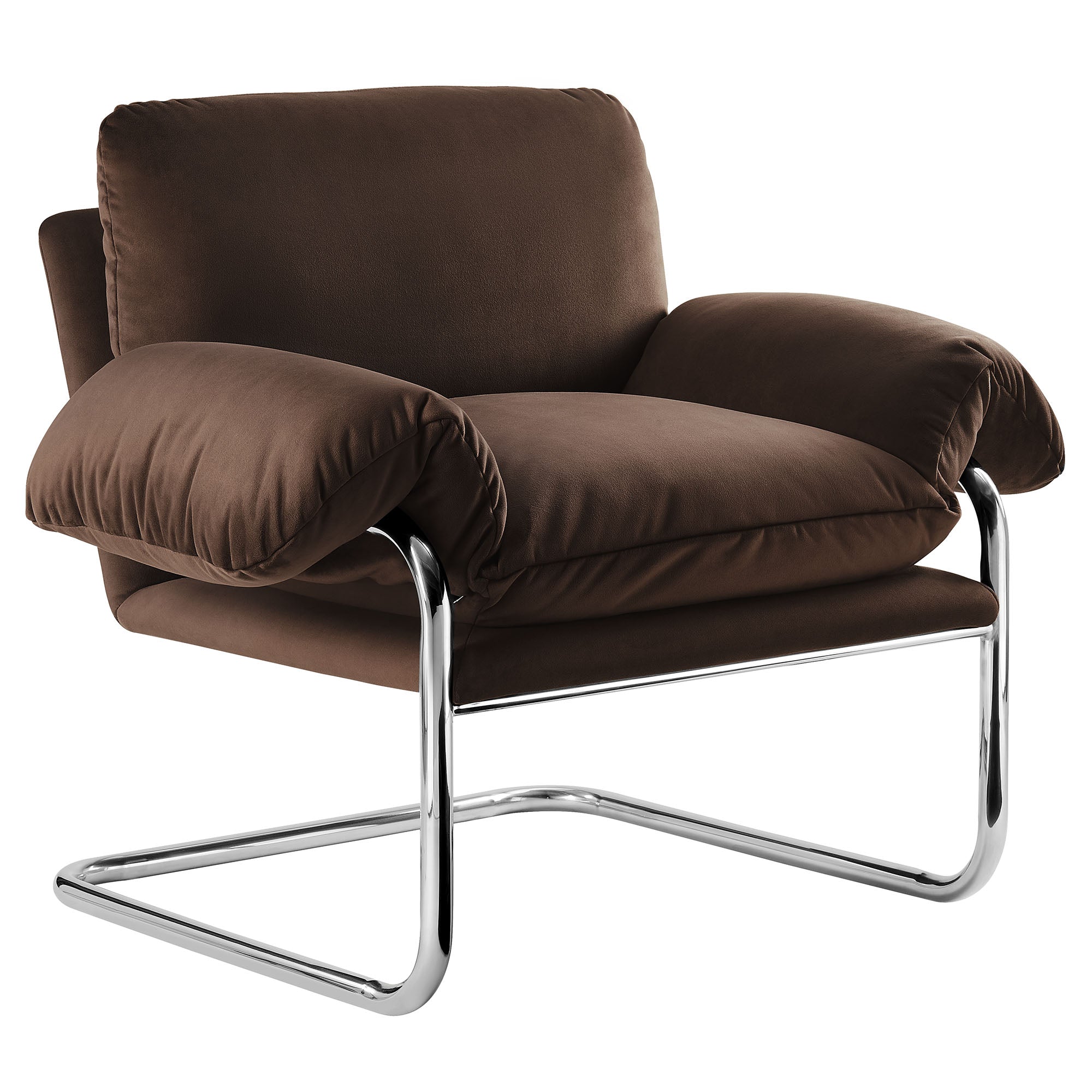 Ansel Performance Velvet Accent Chair view 1