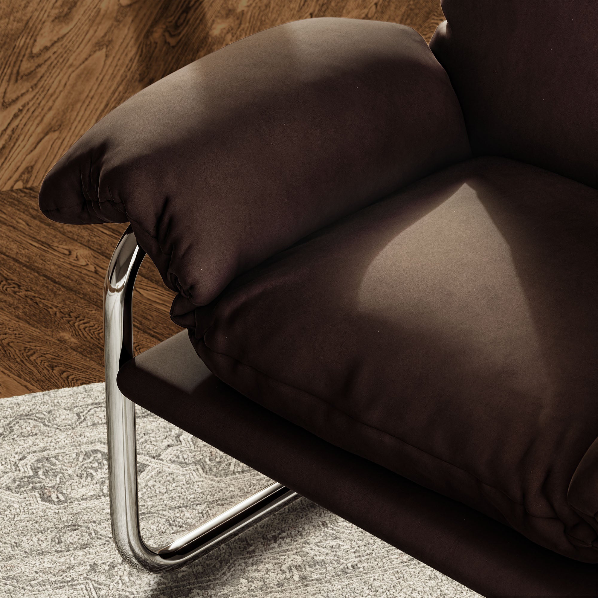 Ansel Performance Velvet Accent Chair view 5