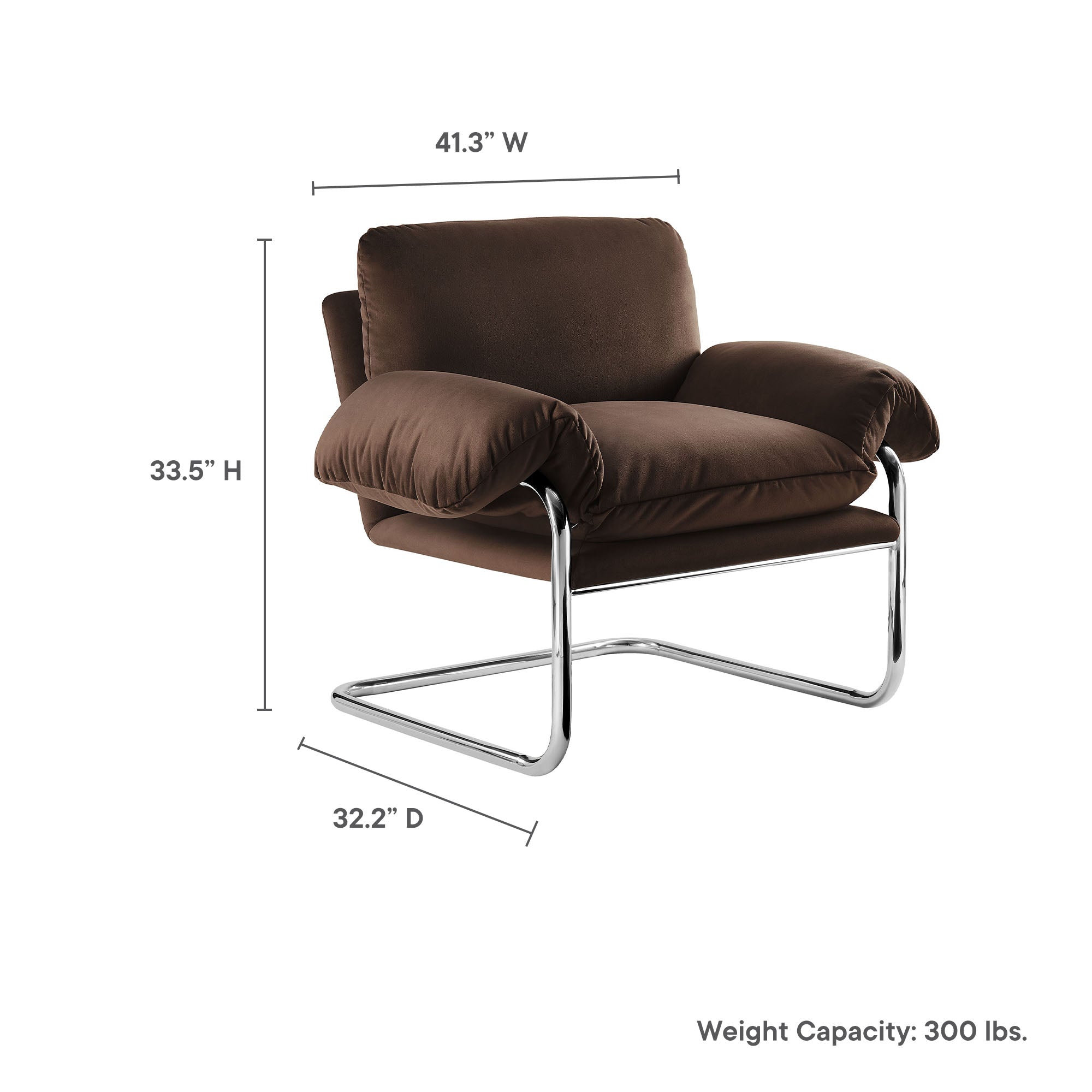 Ansel Performance Velvet Accent Chair view 4