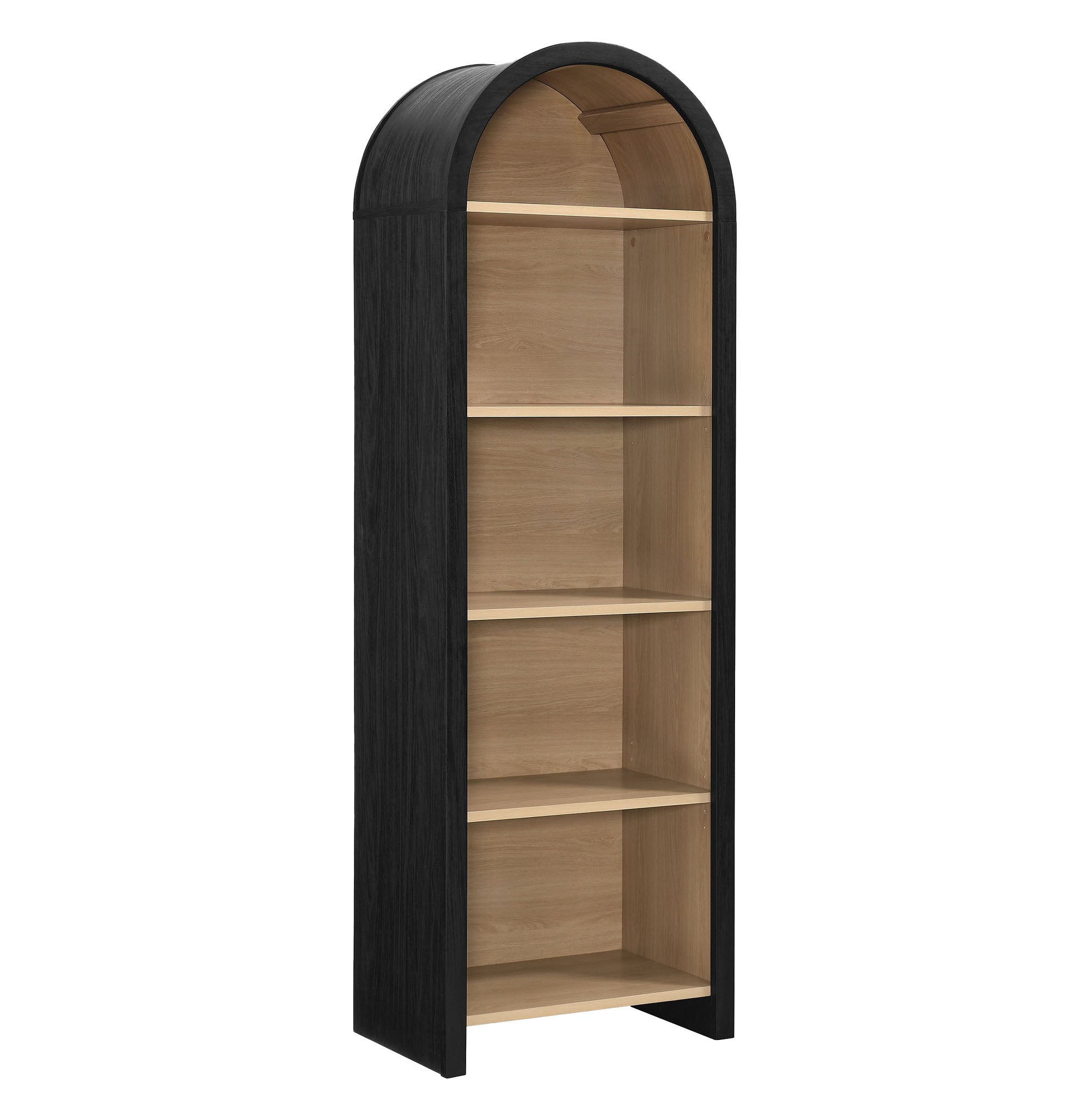 Evie Arched Narrow Bookcase Display Cabinet view 1