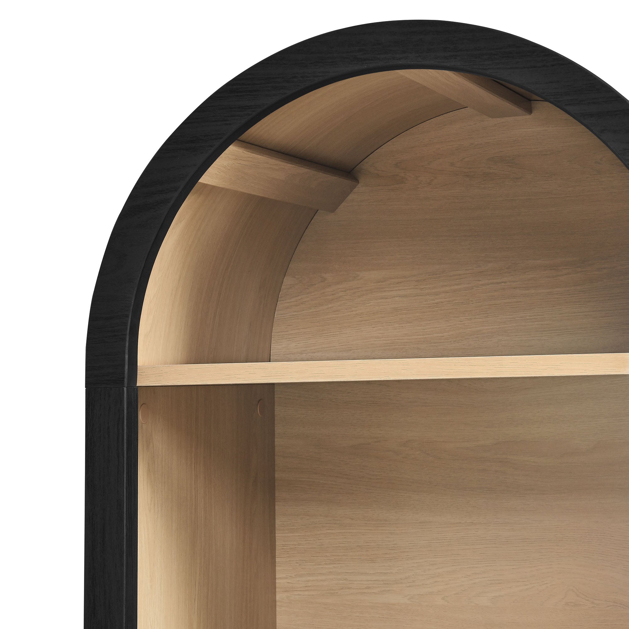 Evie Arched Narrow Bookcase Display Cabinet view 8