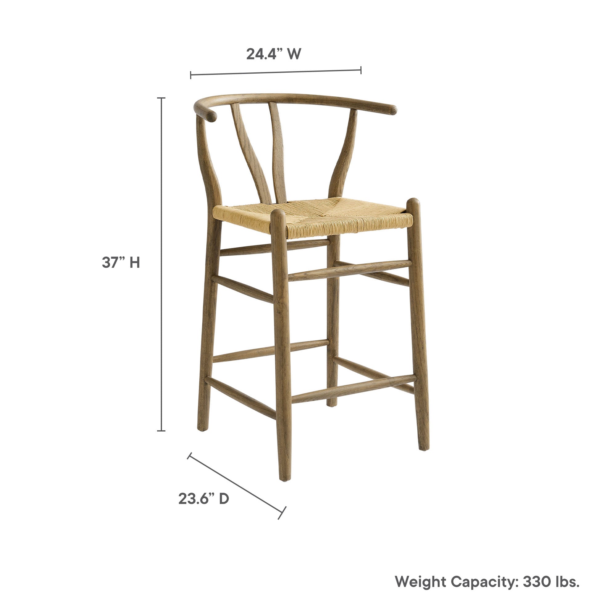 Amish Wood Counter Stool view 4