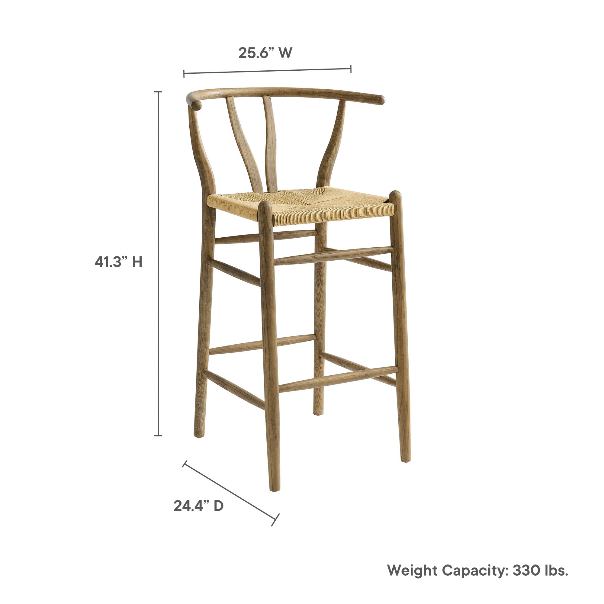 Amish Wood Bar Stool view 4