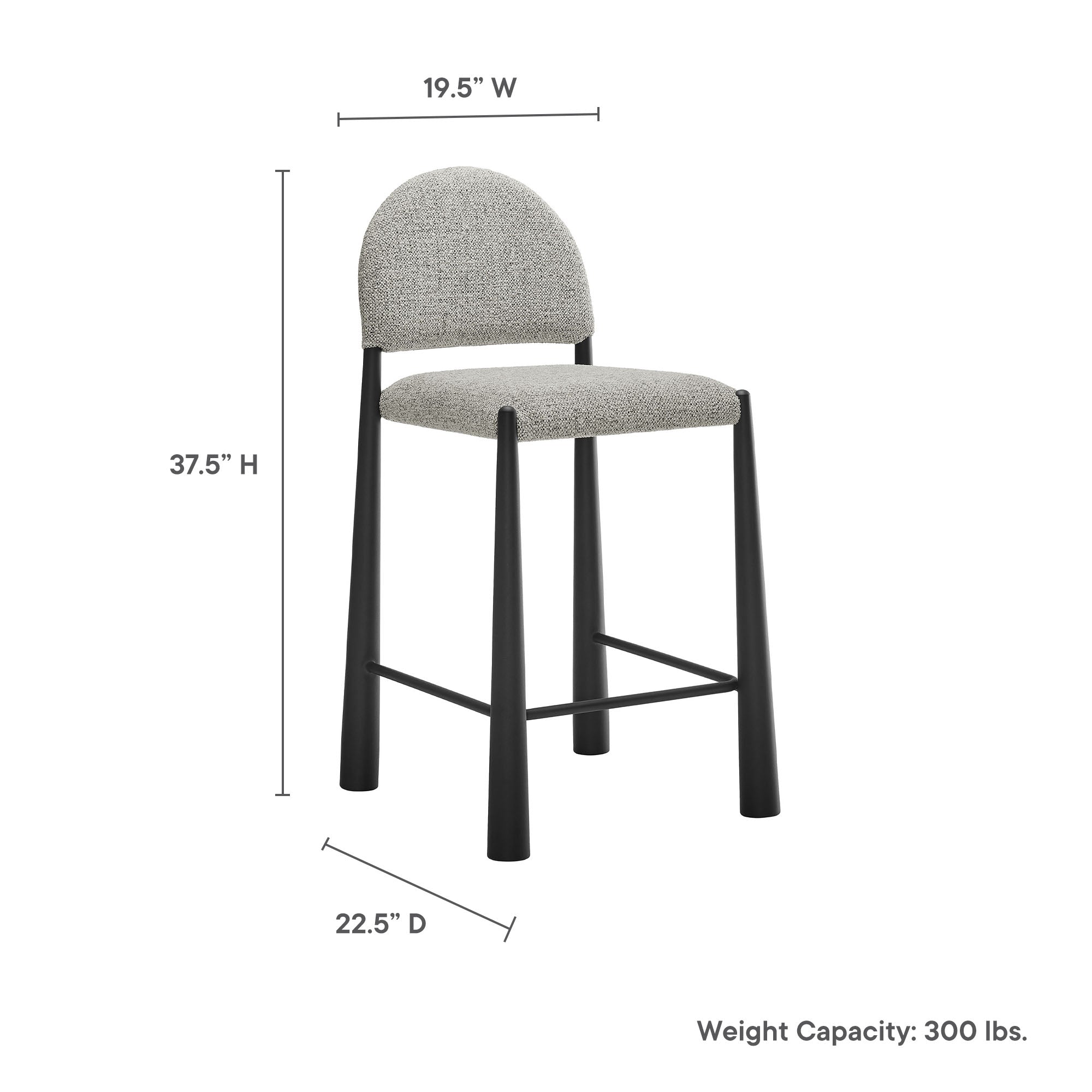 Hayley Upholstered Fabric Counter Stool - Image 5