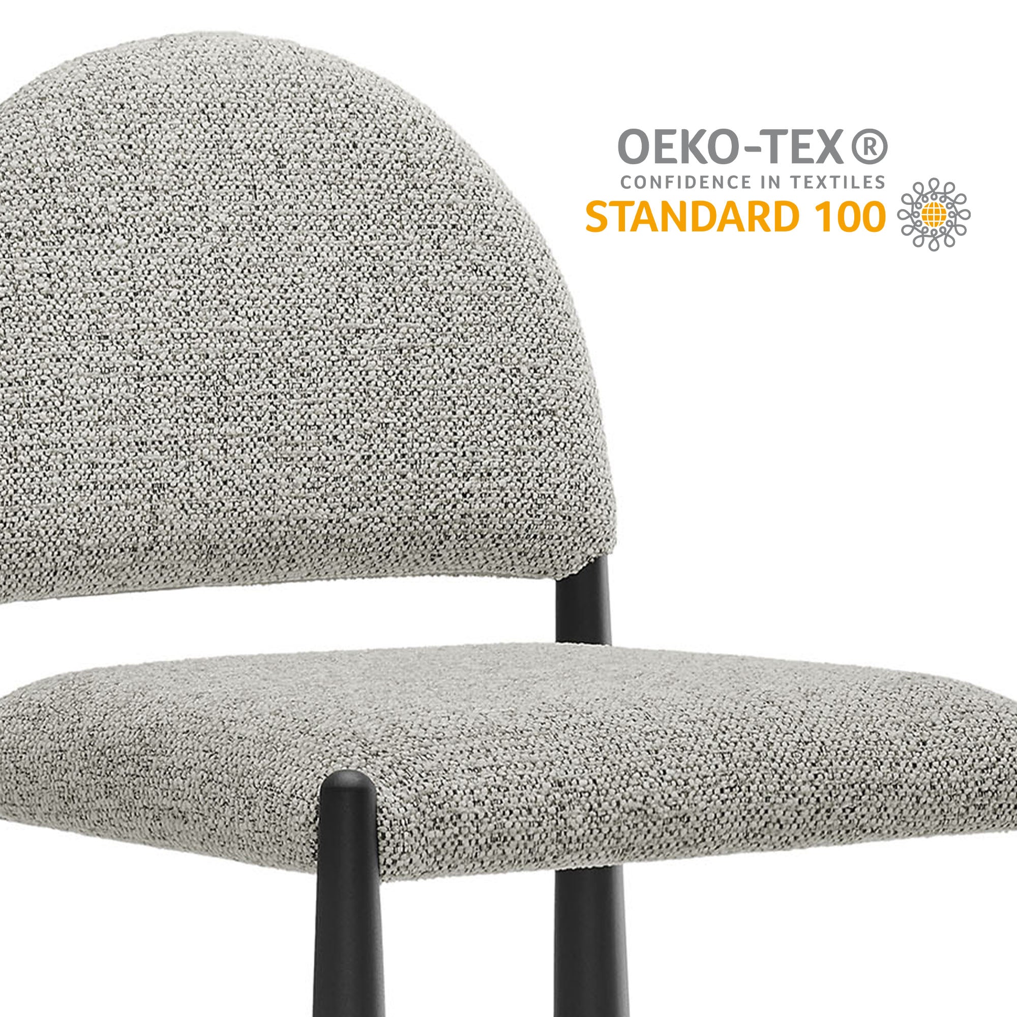 Hayley Upholstered Fabric Counter Stool - Image 4