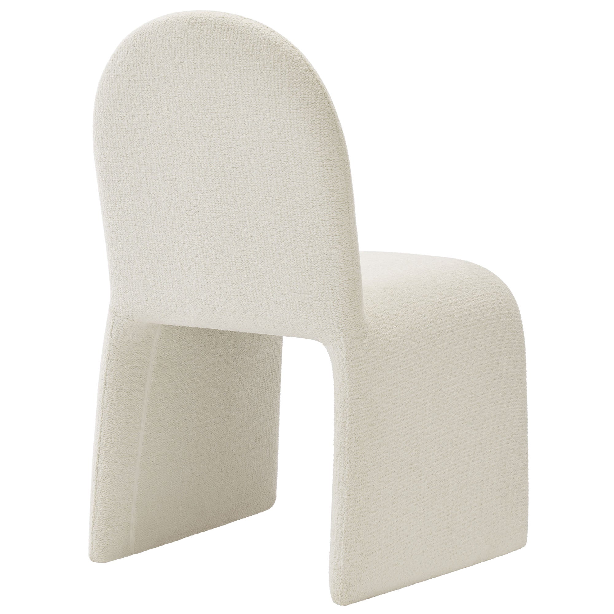 Junia Boucle Upholstered Arch Armless Dining Chair view 8