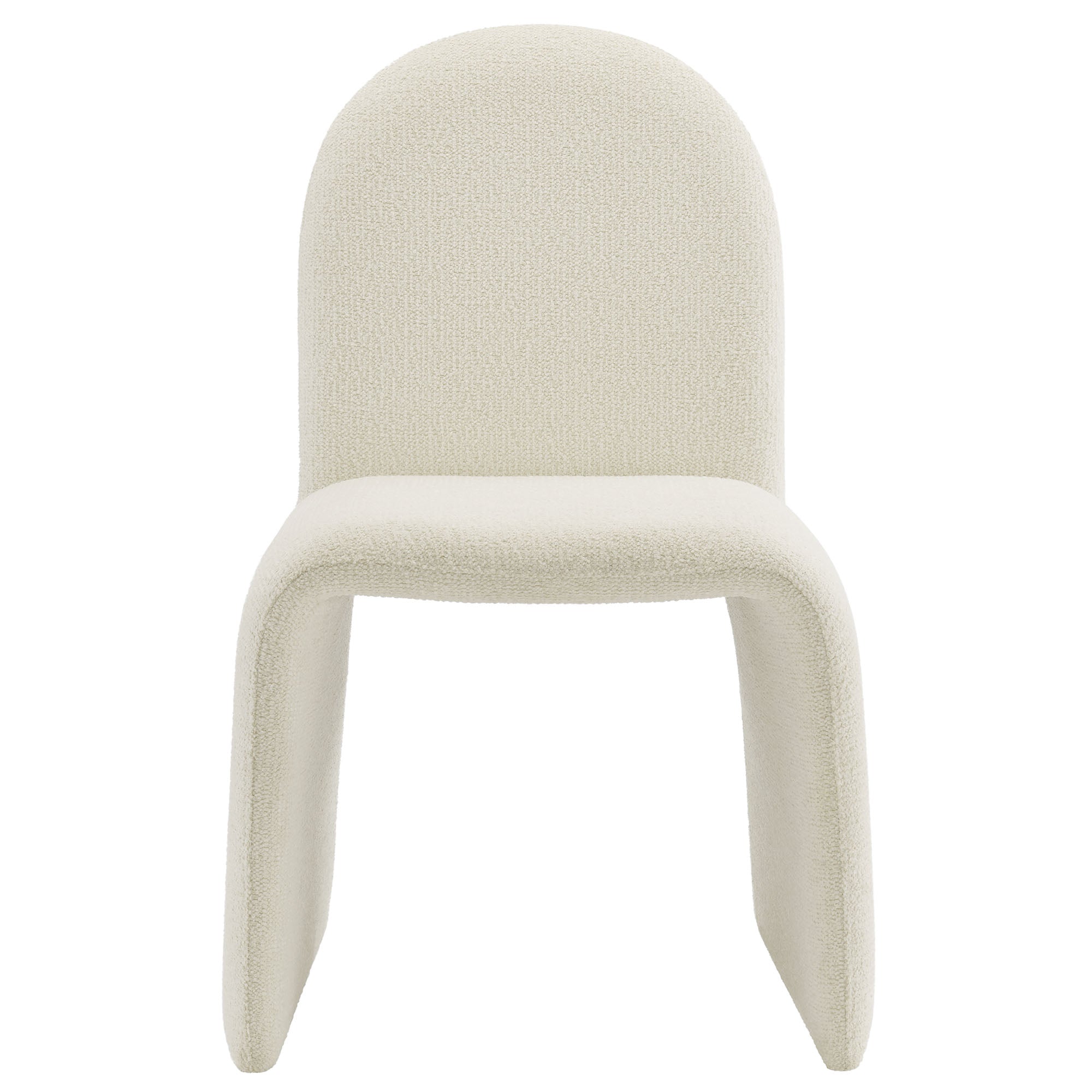 Junia Boucle Upholstered Arch Armless Dining Chair - Image 9