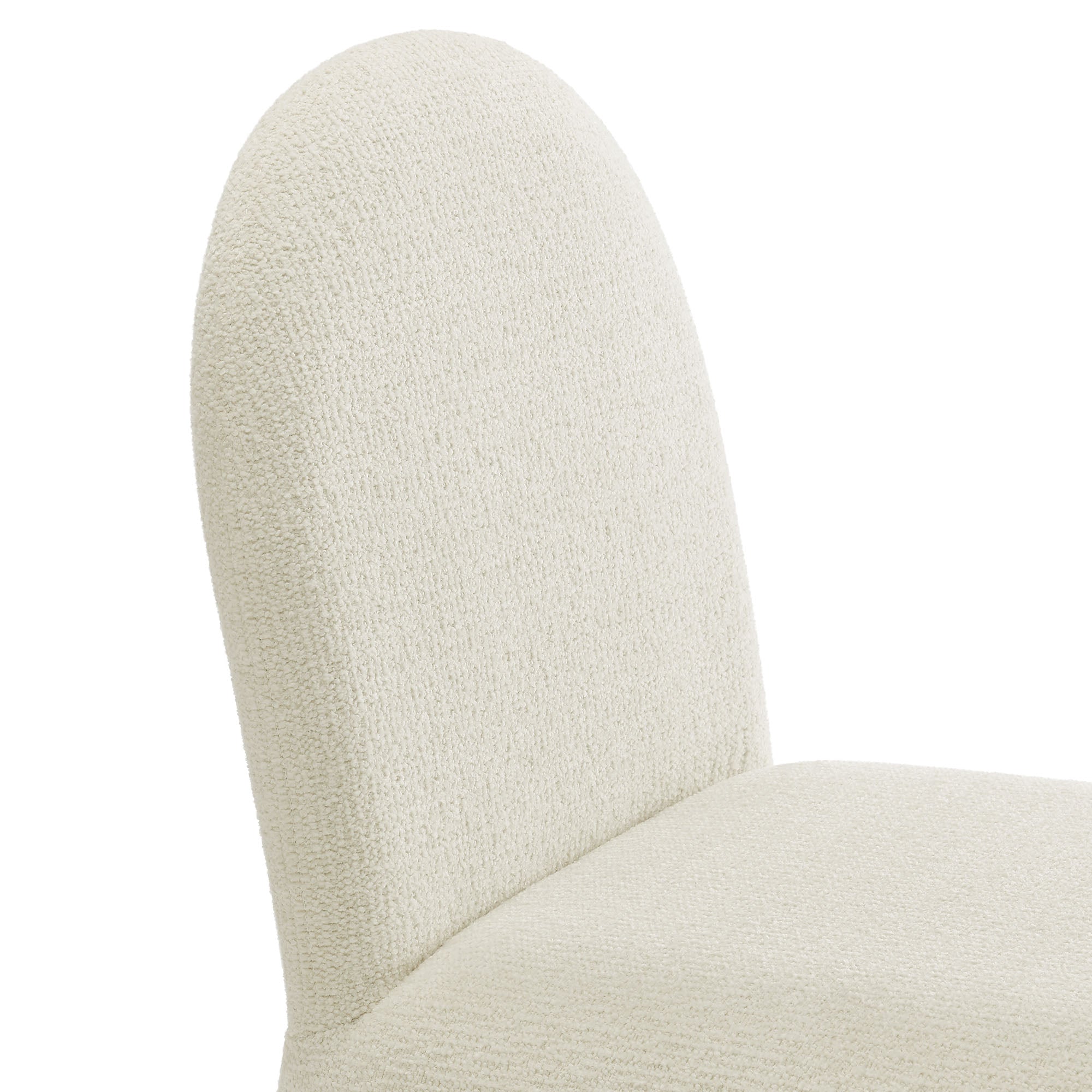 Junia Boucle Upholstered Arch Armless Dining Chair - Image 10