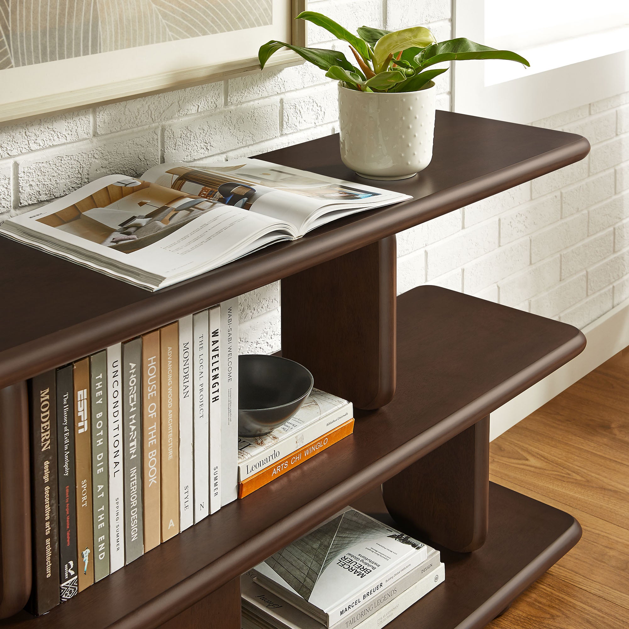 Lyle Sculptural 2-Tier Bookshelf view 5