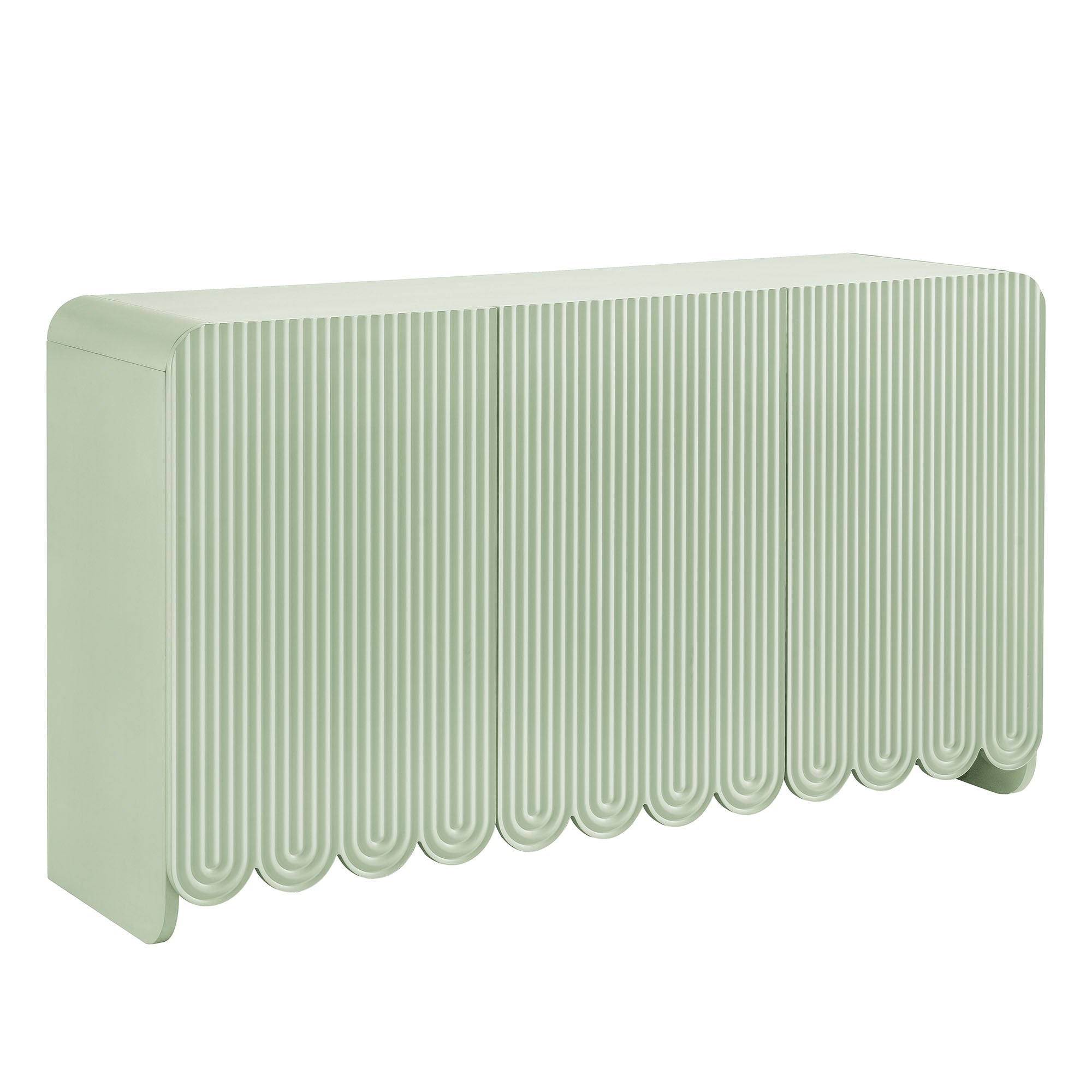 Dahlia Fluted and Scalloped Sideboard Storage Cabinet view 1