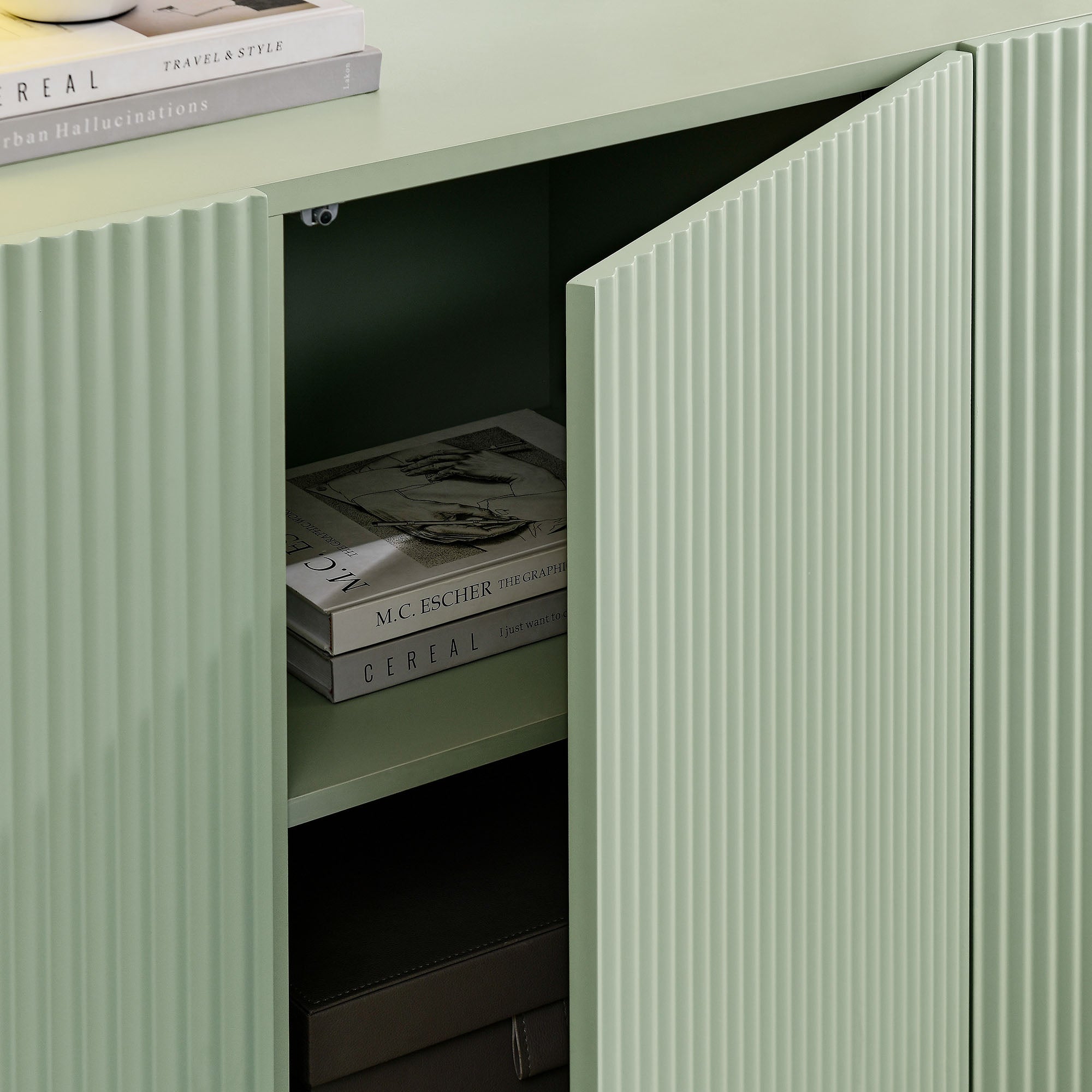 Dahlia Fluted and Scalloped Sideboard Storage Cabinet view 5