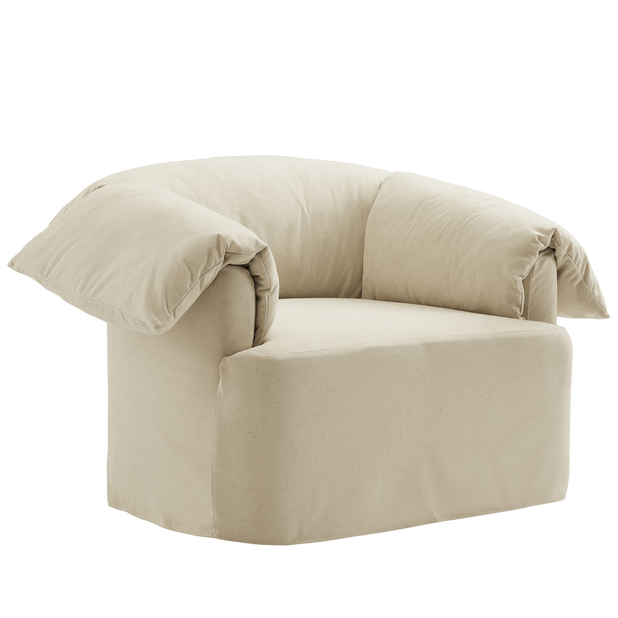Lark Slipcovered Fabric Oversized Armchair view 1