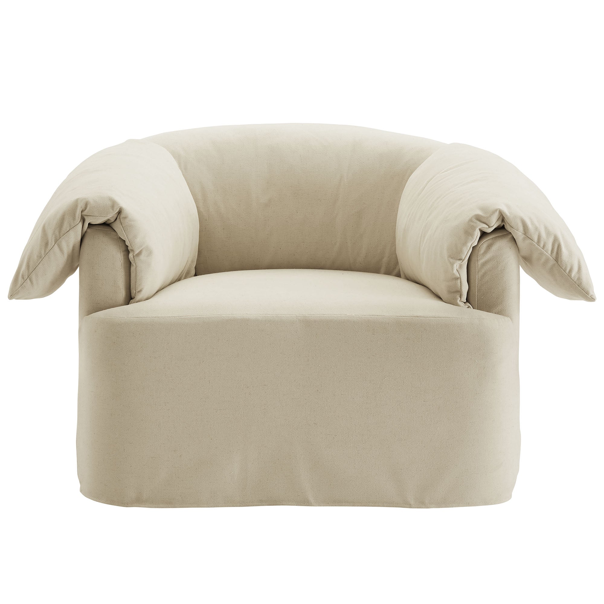 Lark Slipcovered Fabric Oversized Armchair view 8