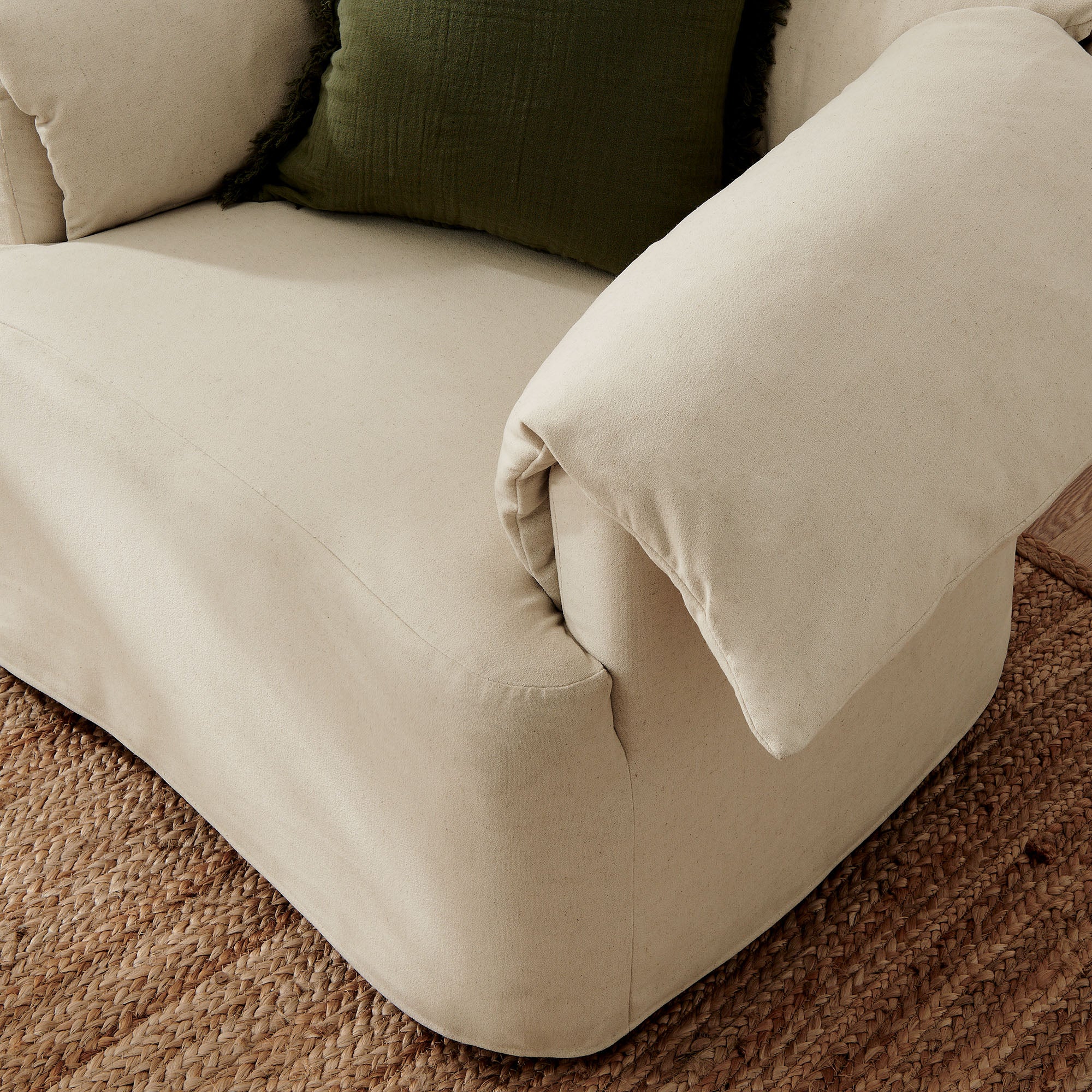 Lark Slipcovered Fabric Oversized Armchair view 5