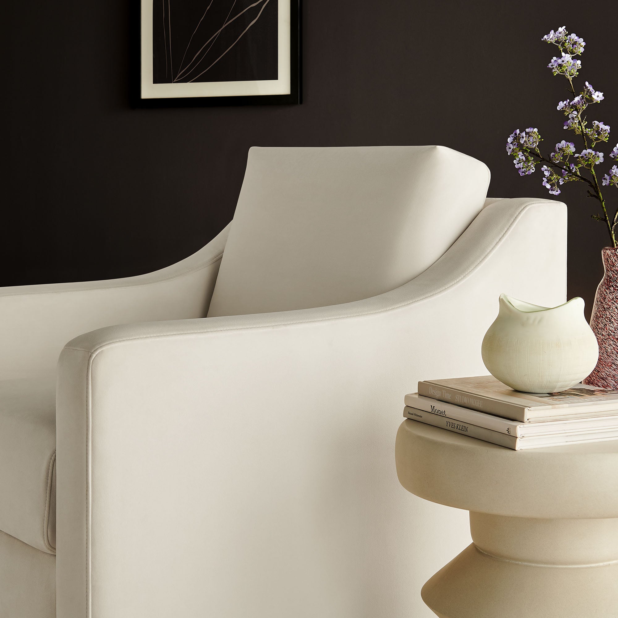Liora Performance Velvet Armchair view 5