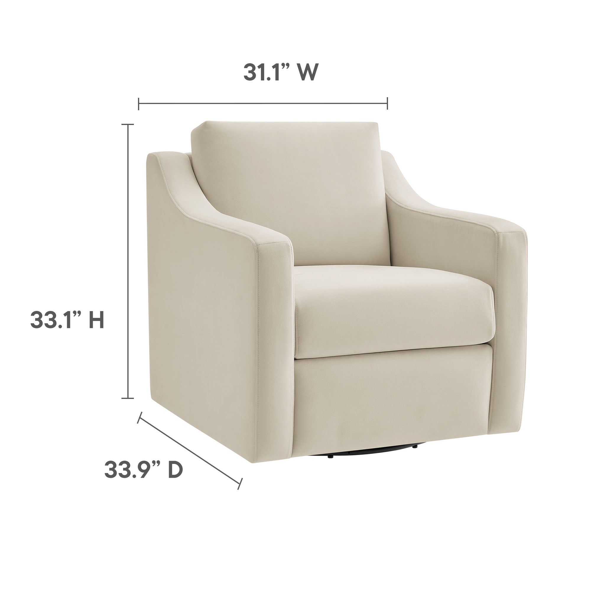 Liora Performance Velvet Armchair view 4