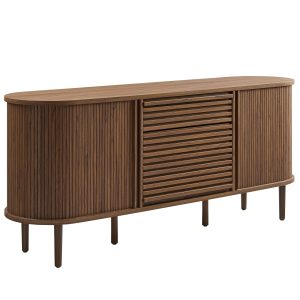 Harlan 67" Fluted Oval Sideboard Cabinet