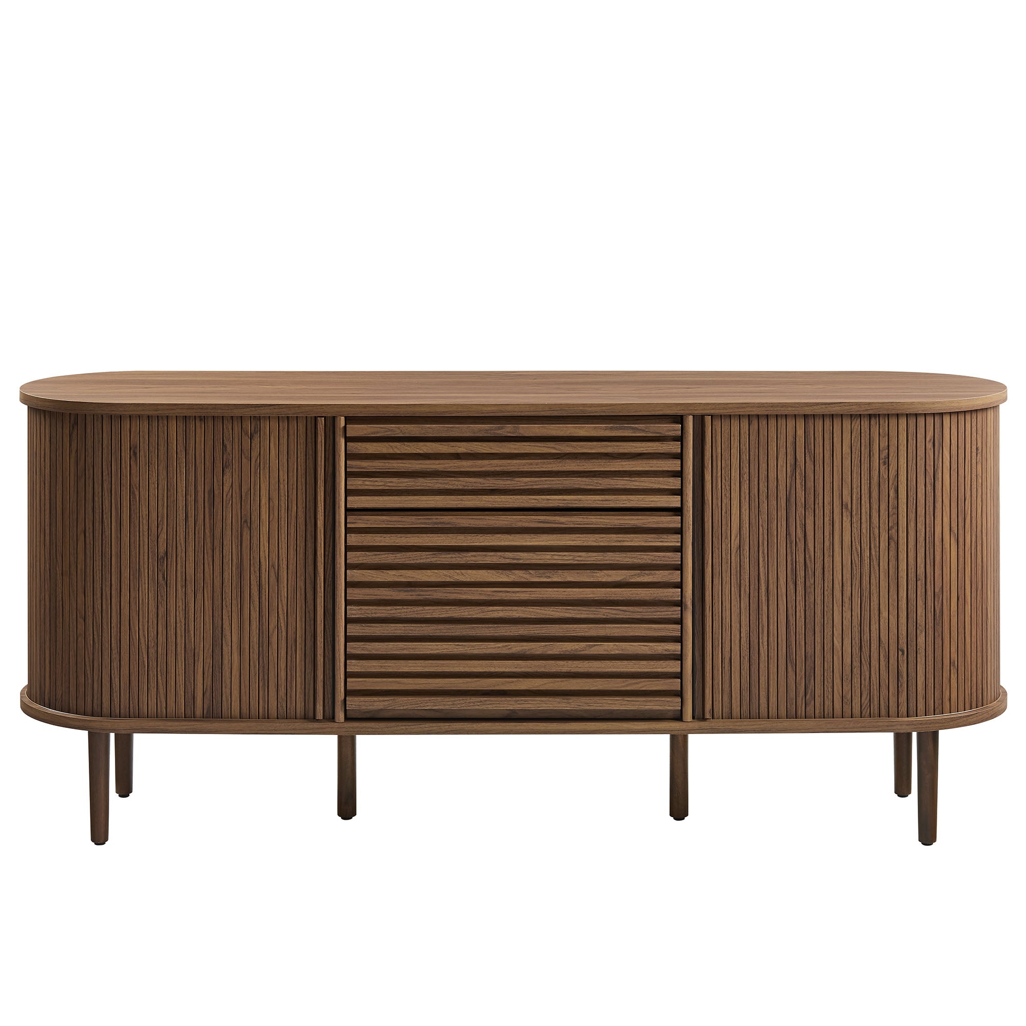 Harlan 67" Fluted Oval Sideboard Cabinet - Image 10