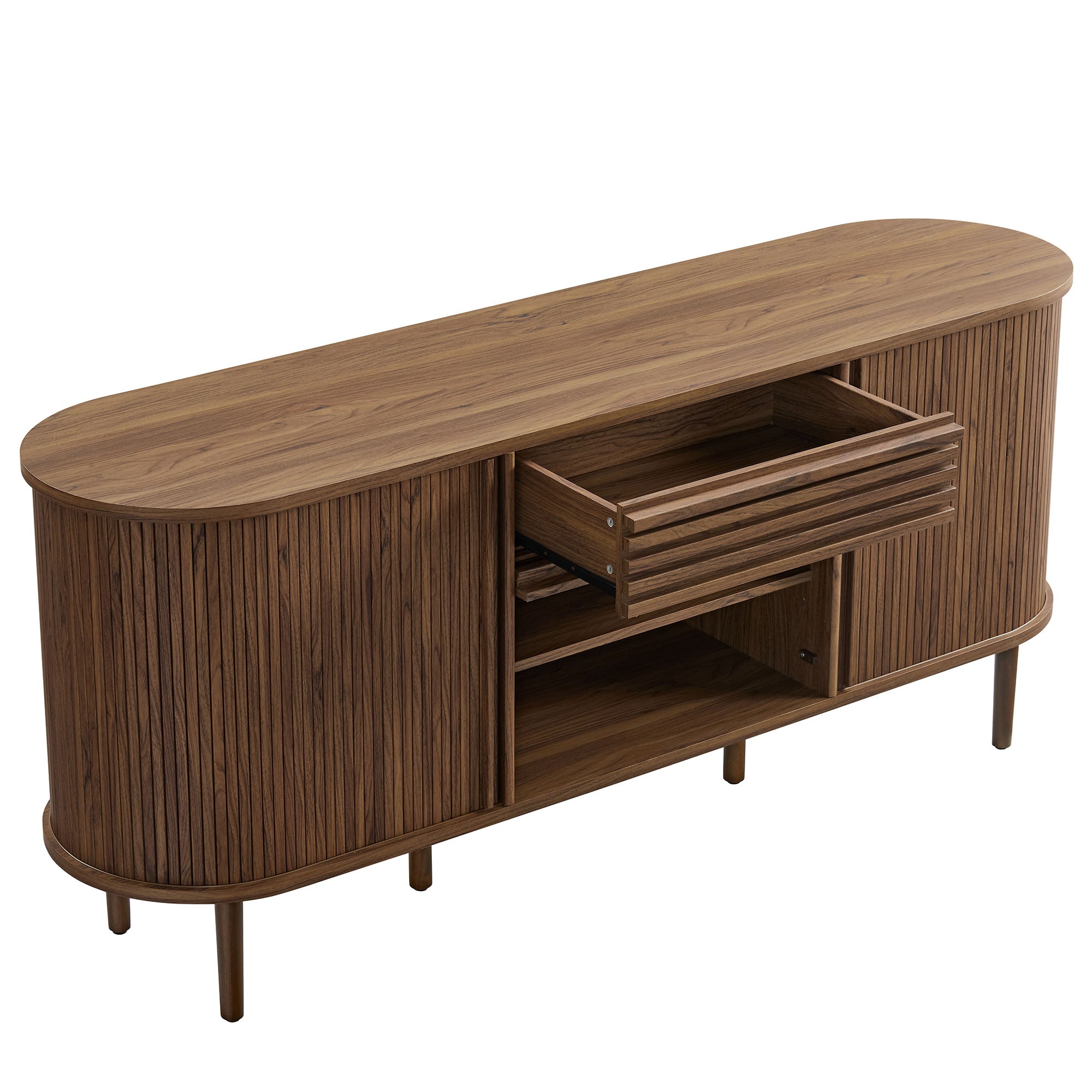 Harlan 67″ Fluted Oval Sideboard Cabinet view 8