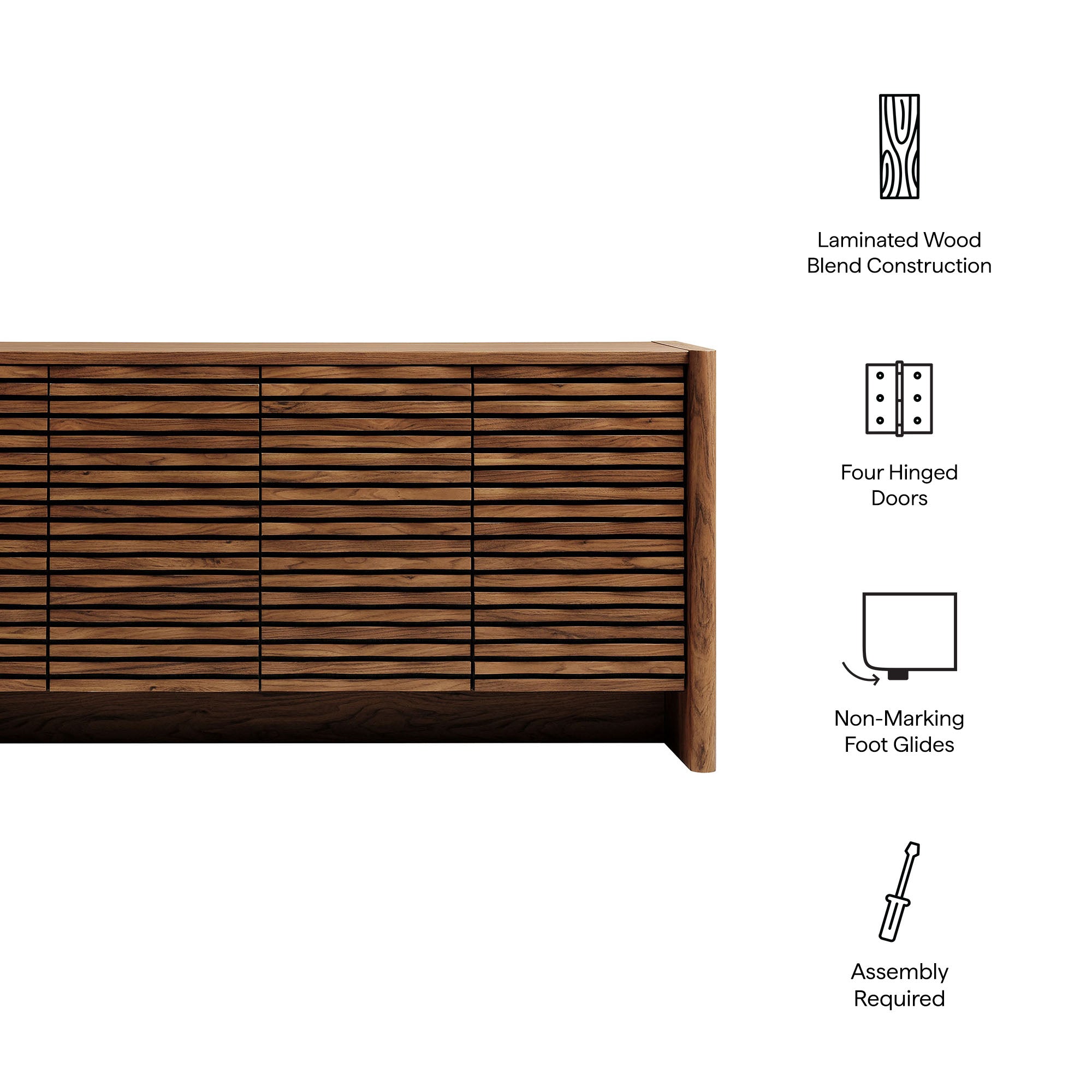 Emric Wave 66″ 4-Door Sideboard view 3