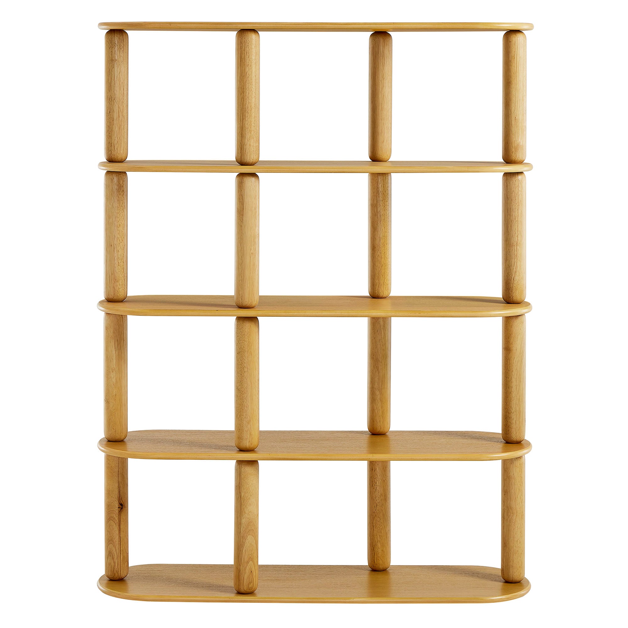 Arcus 4-Tier Oval Wood Bookshelf view 7