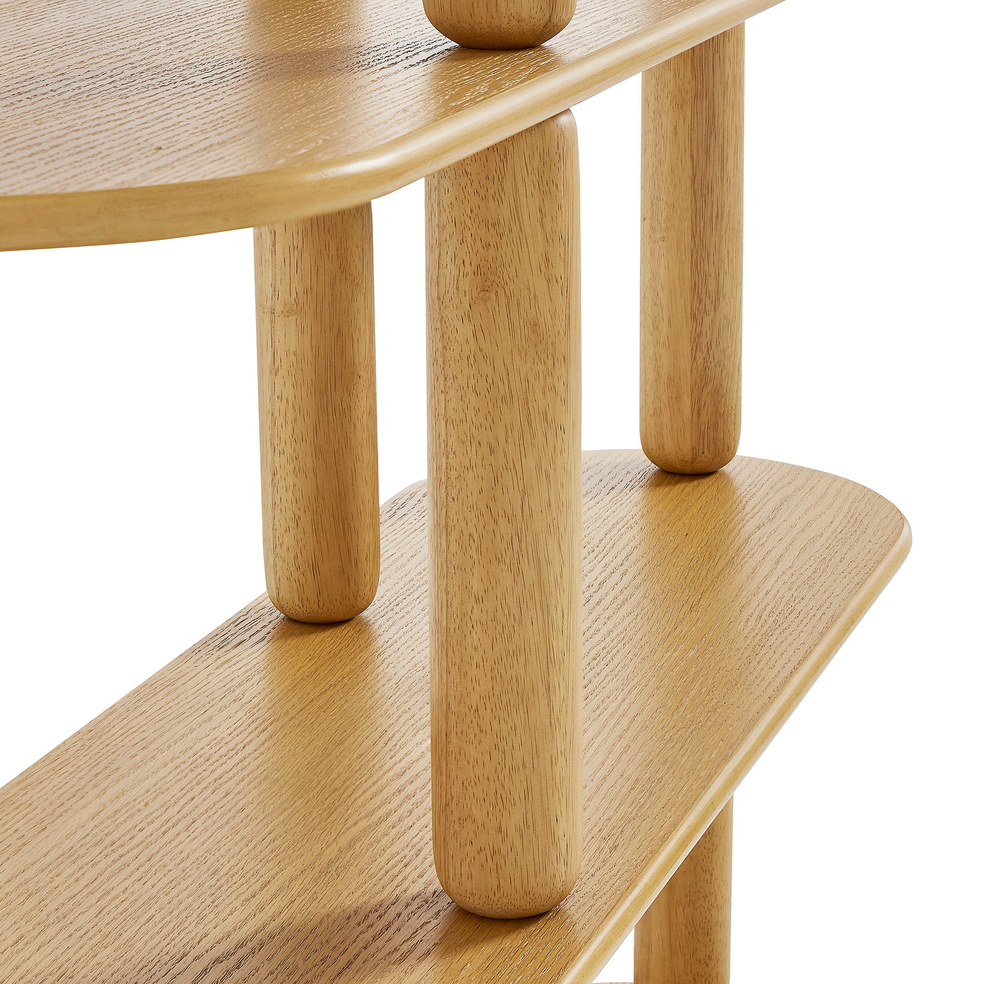 Arcus 4-Tier Oval Wood Bookshelf view 8