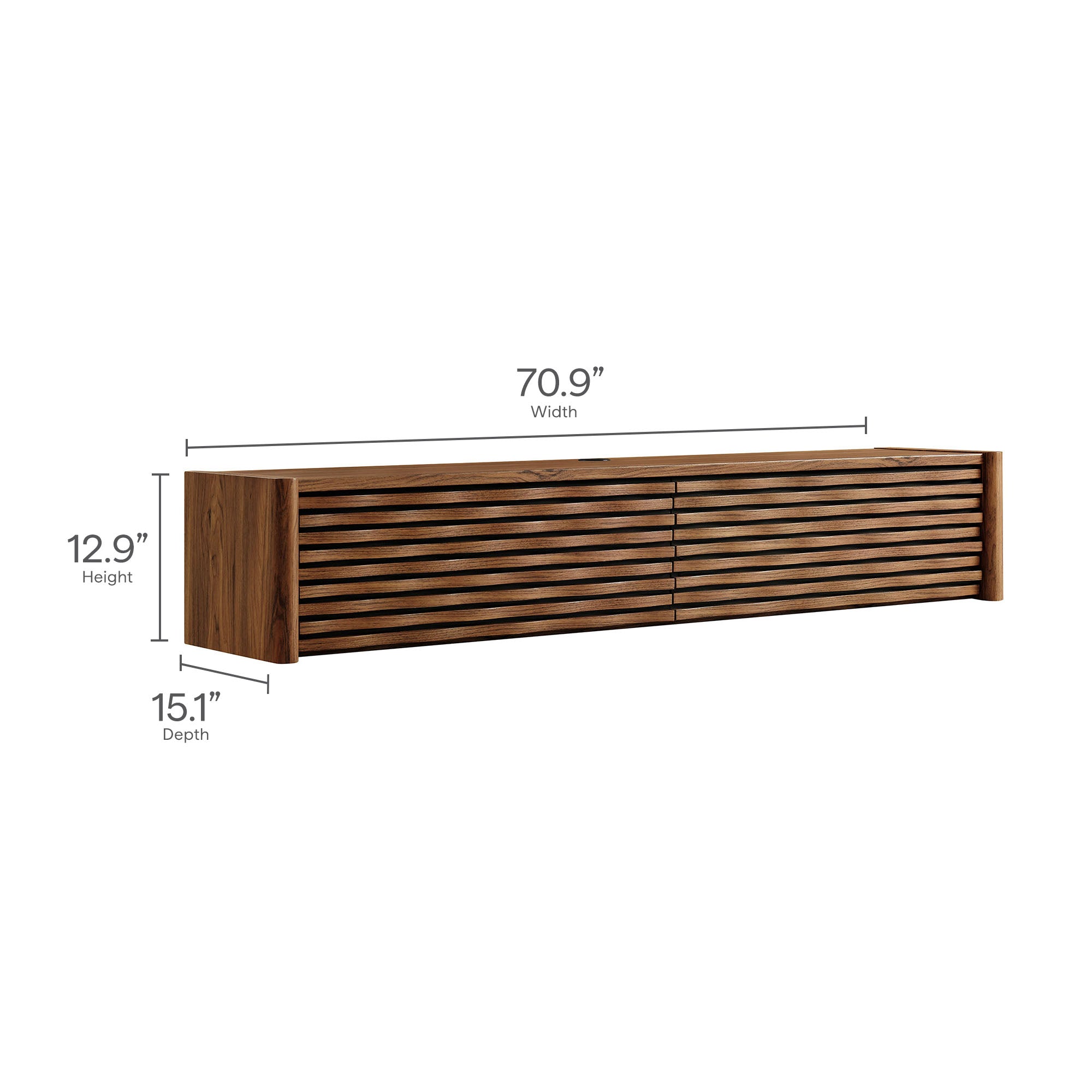 Emric Wave 71″ Wall-Mounted TV Cabinet view 4