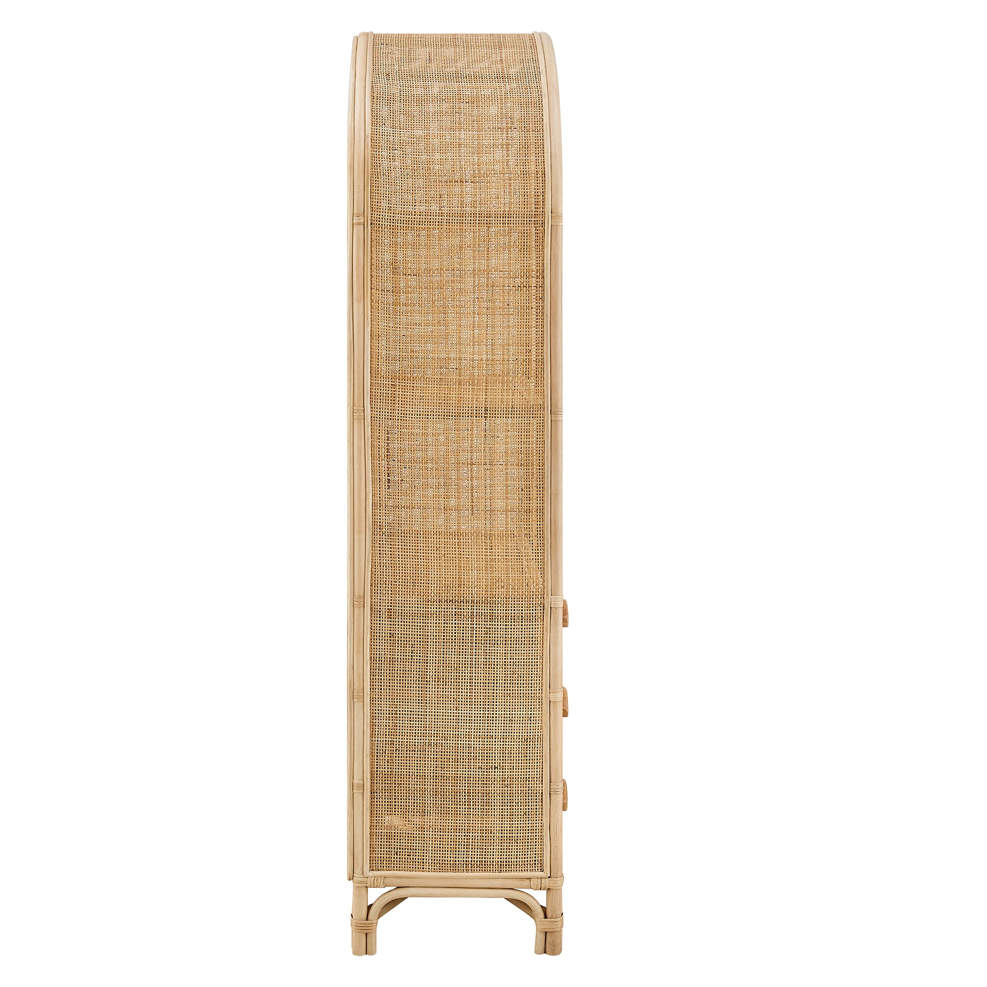 Jane 71 Inch Tall Arched Natural Rattan Bookshelf view 6