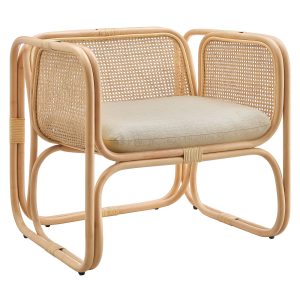 Ellis Natural Rattan Accent Armchair