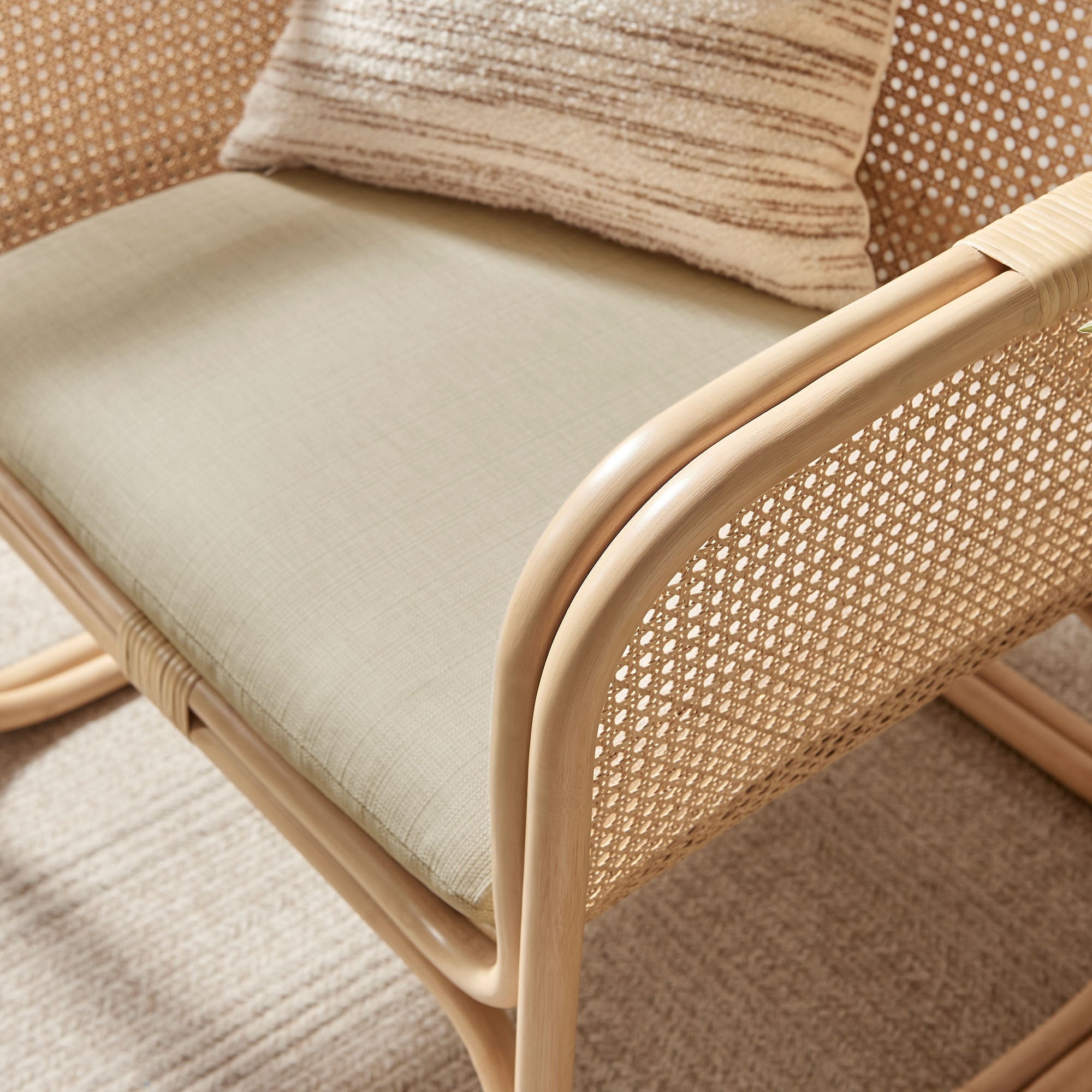 Ellis Natural Rattan Accent Armchair view 5