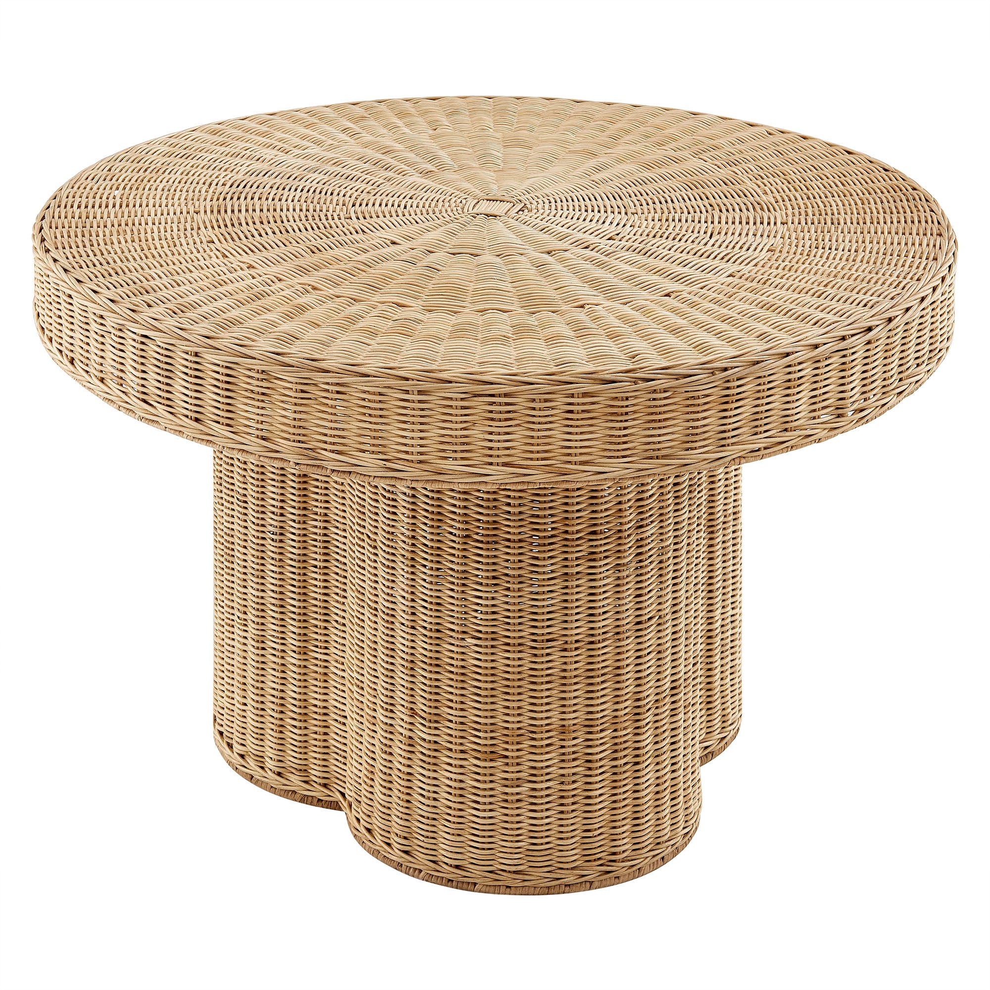 Ainsley 32 Inch Round Natural Rattan Coffee Table view 1