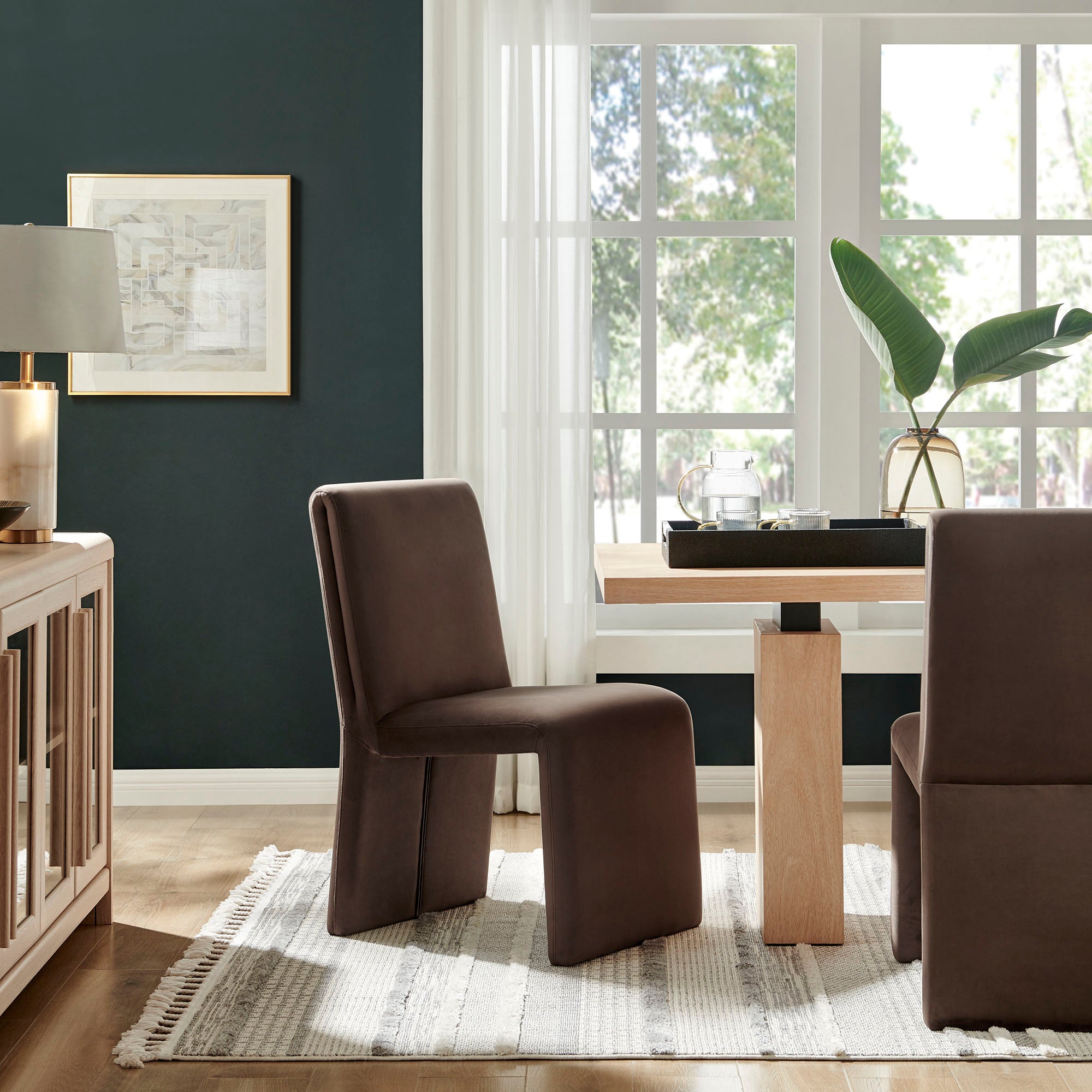 Emory Upholstered Performance Velvet Dining Side Chair view 2