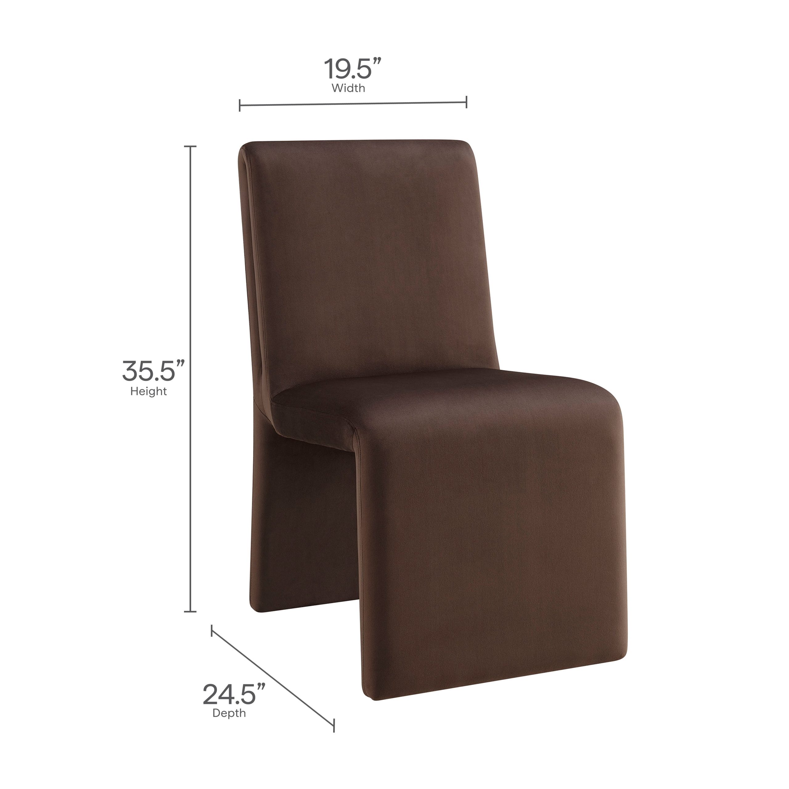 Emory Upholstered Performance Velvet Dining Side Chair view 4