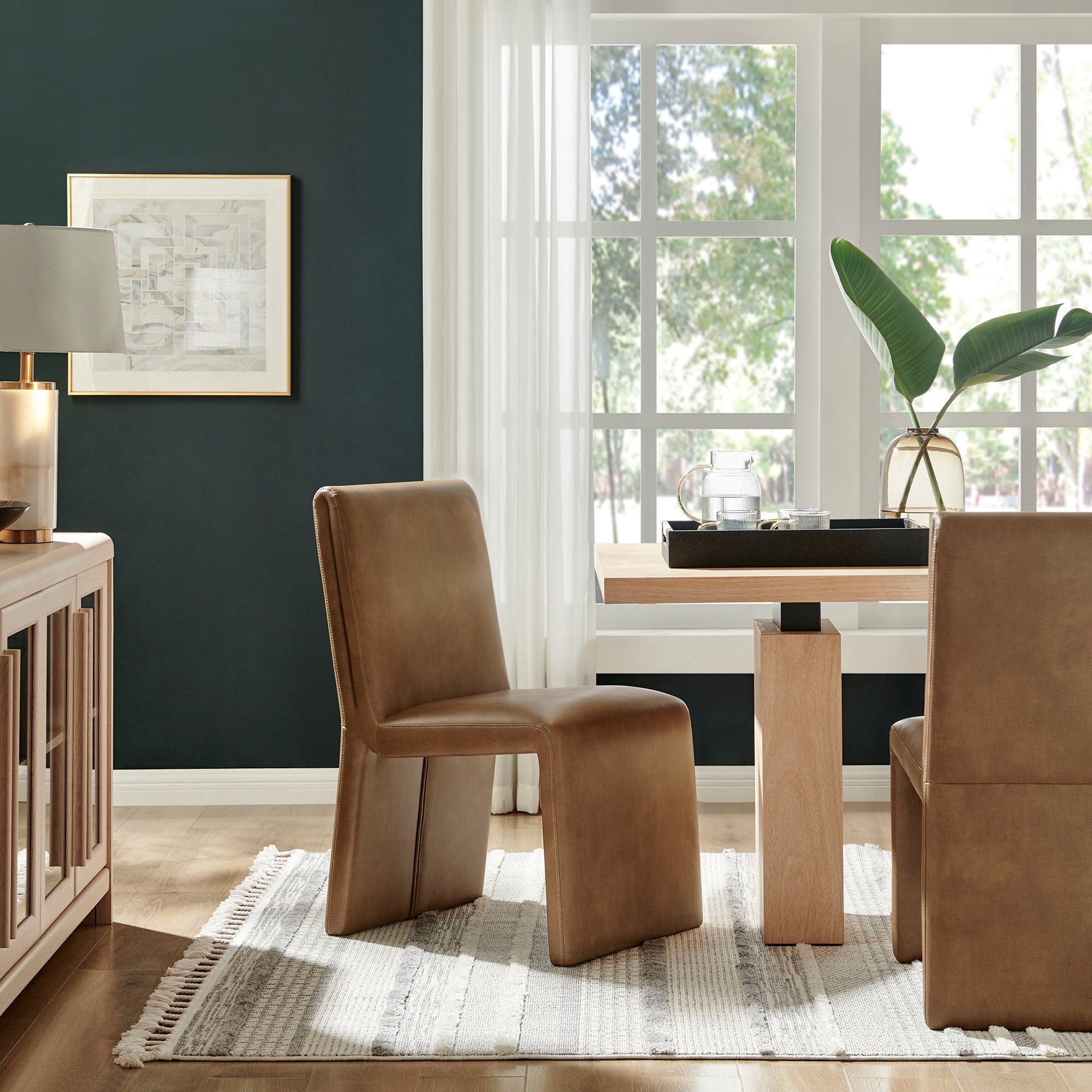 Emory Vegan Leather Dining Side Chair - Image 10