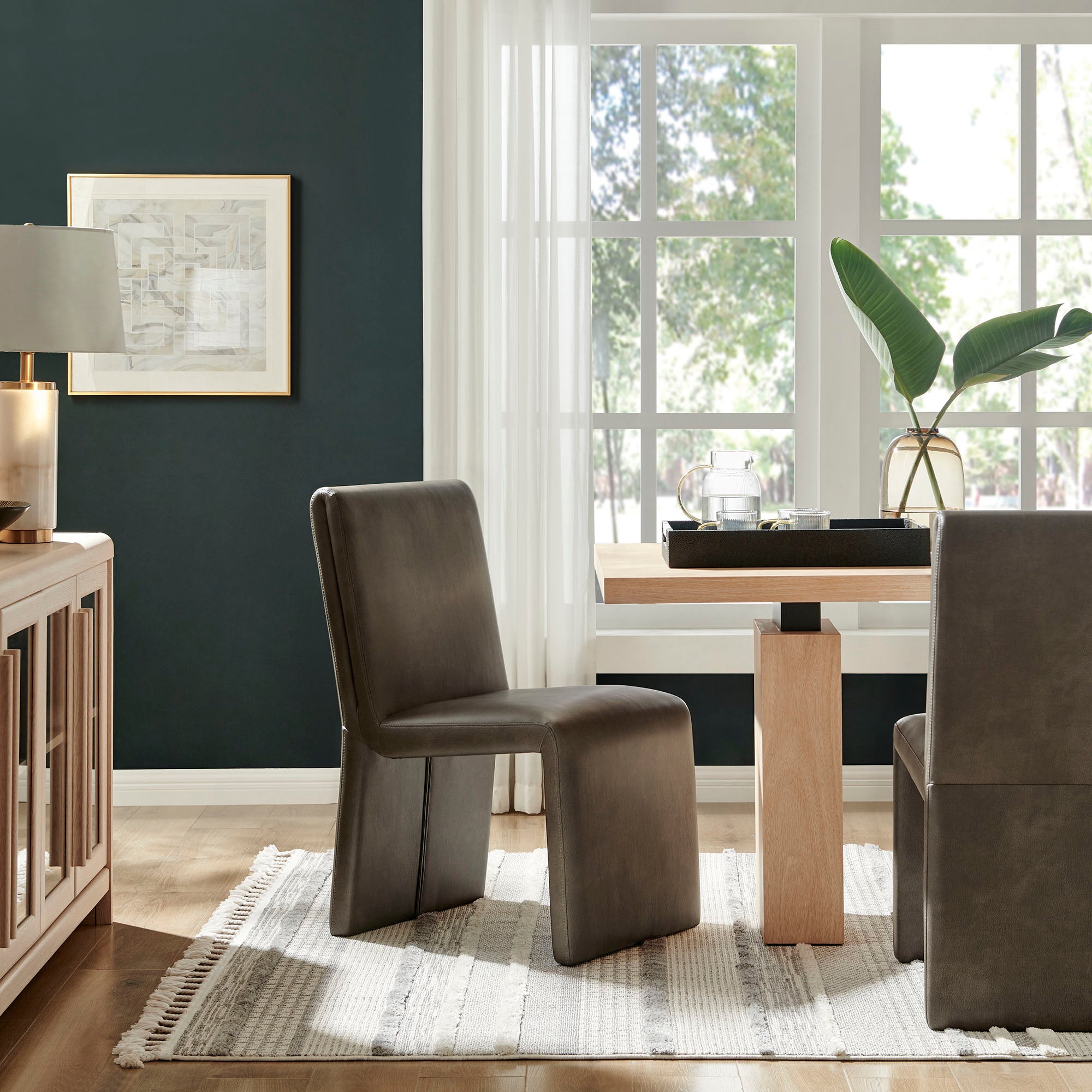 Emory Vegan Leather Dining Side Chair view 2