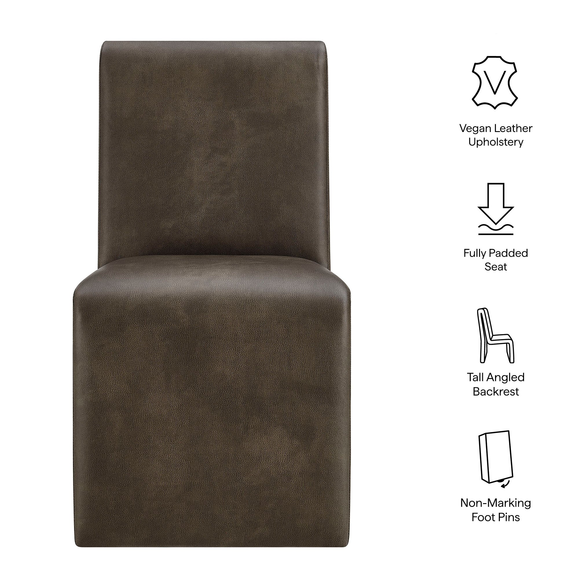 Emory Vegan Leather Dining Side Chair view 3