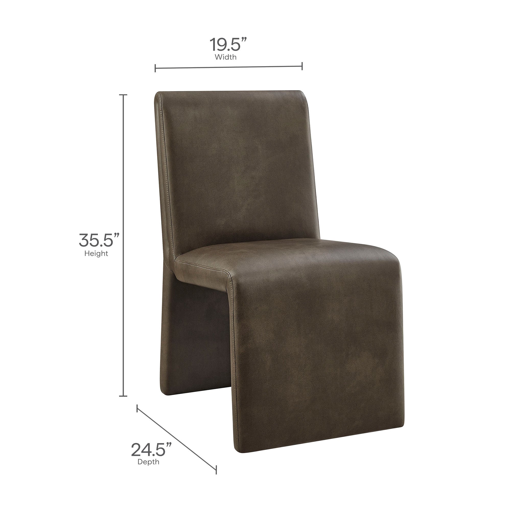 Emory Vegan Leather Dining Side Chair view 4