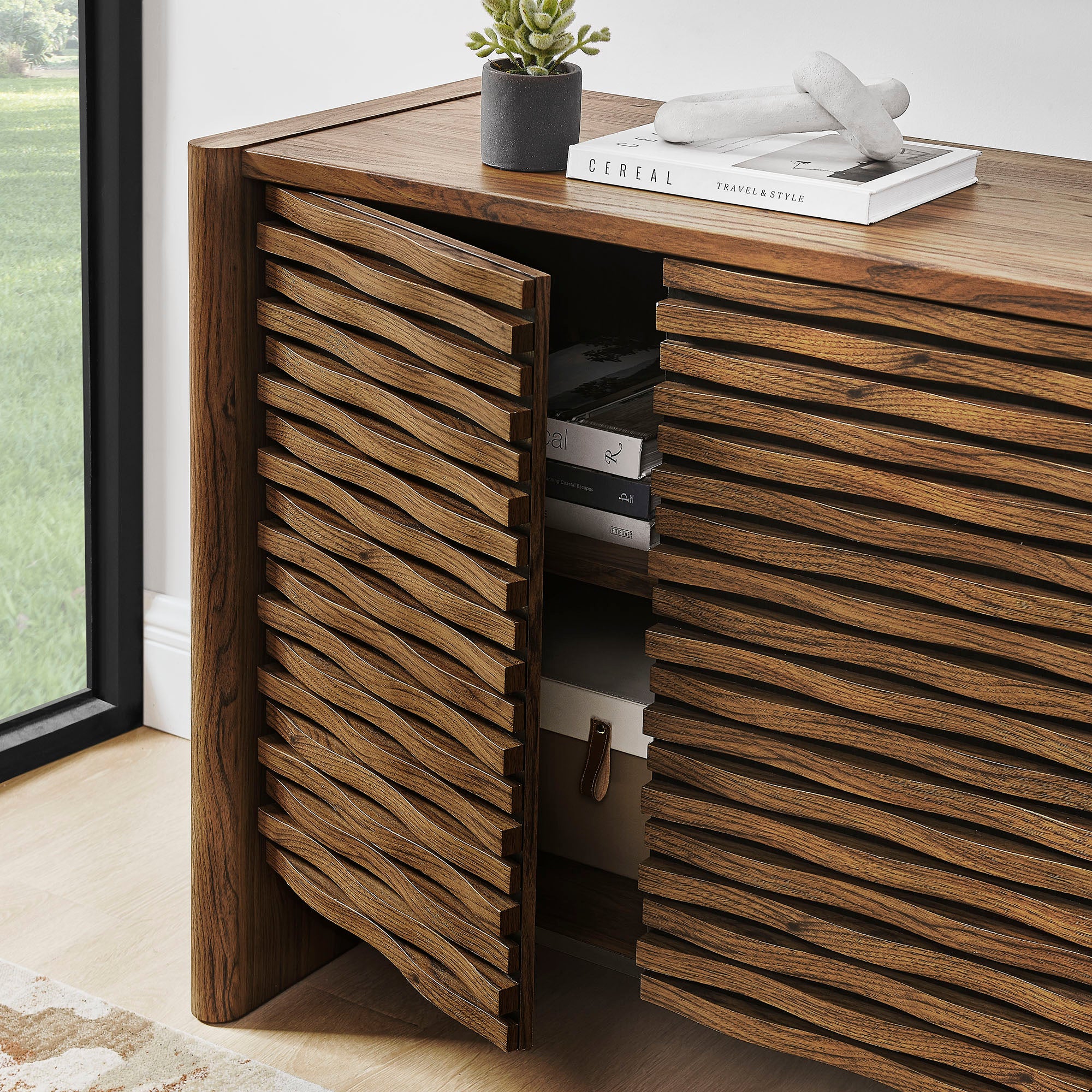 Emric Wave Accent Cabinet view 5