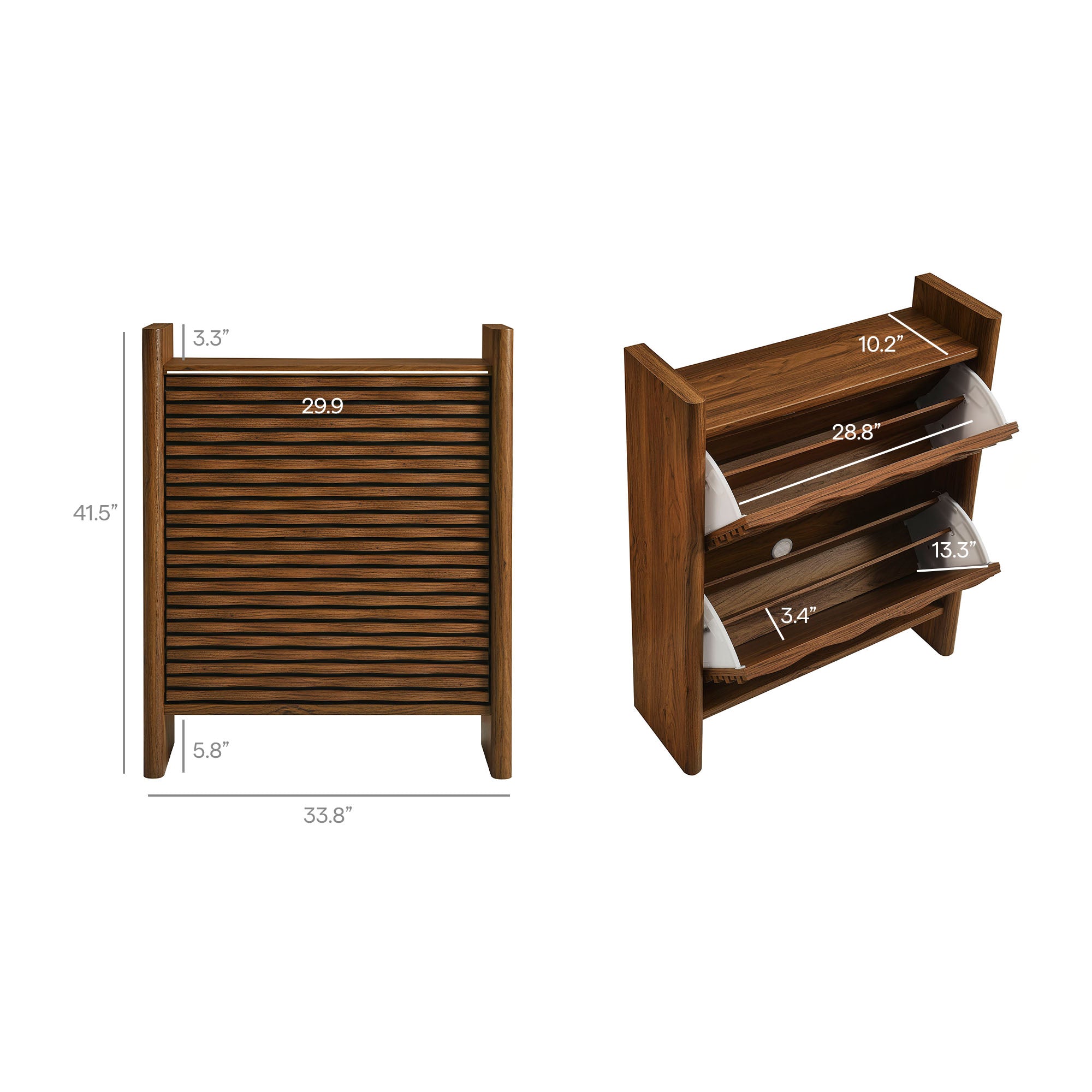 Emric Wave Shoe Cabinet view 4