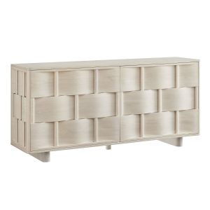 Foundry 71" Woven Design Buffet Storage Cabinet