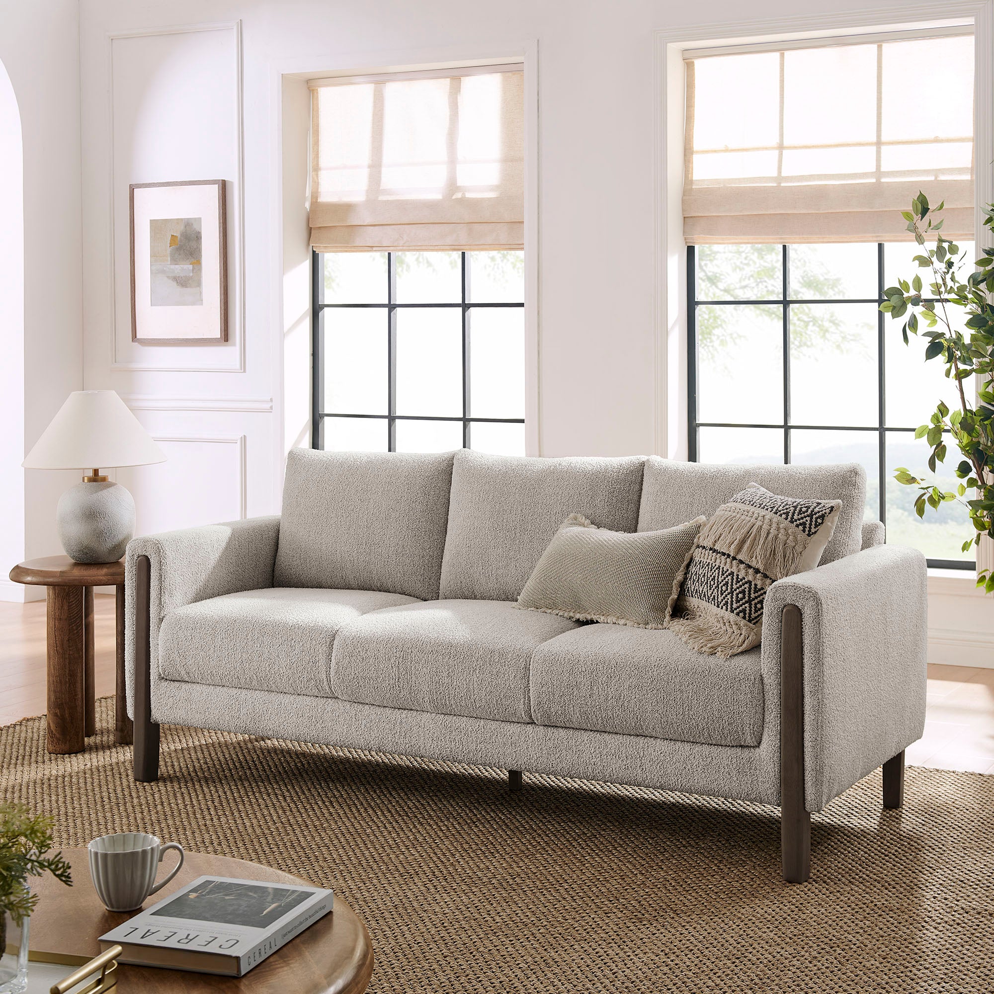 Hawken Boucle Fabric Sofa view 2