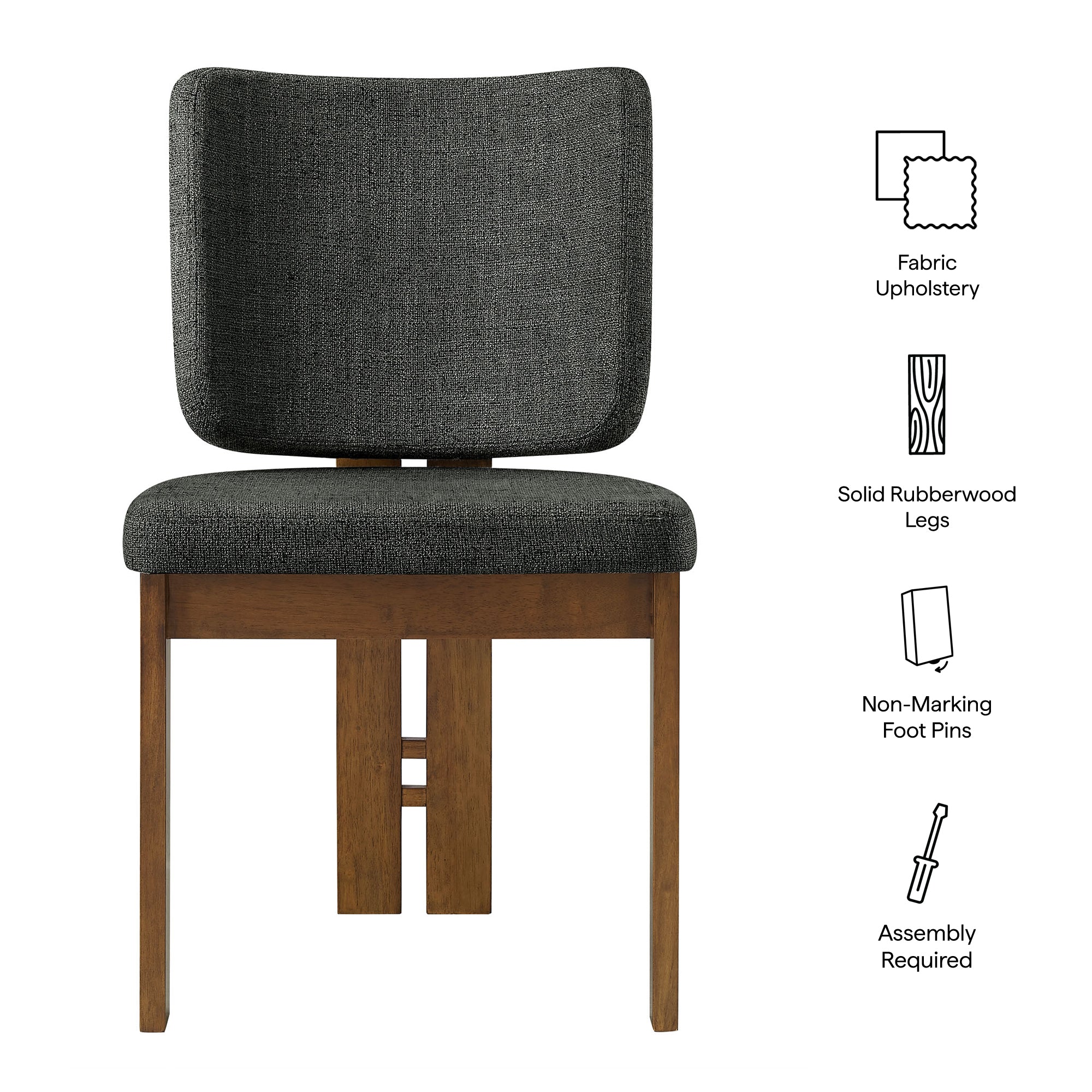 Alba Armless Upholstered Dining Chairs Set Of 2 view 3