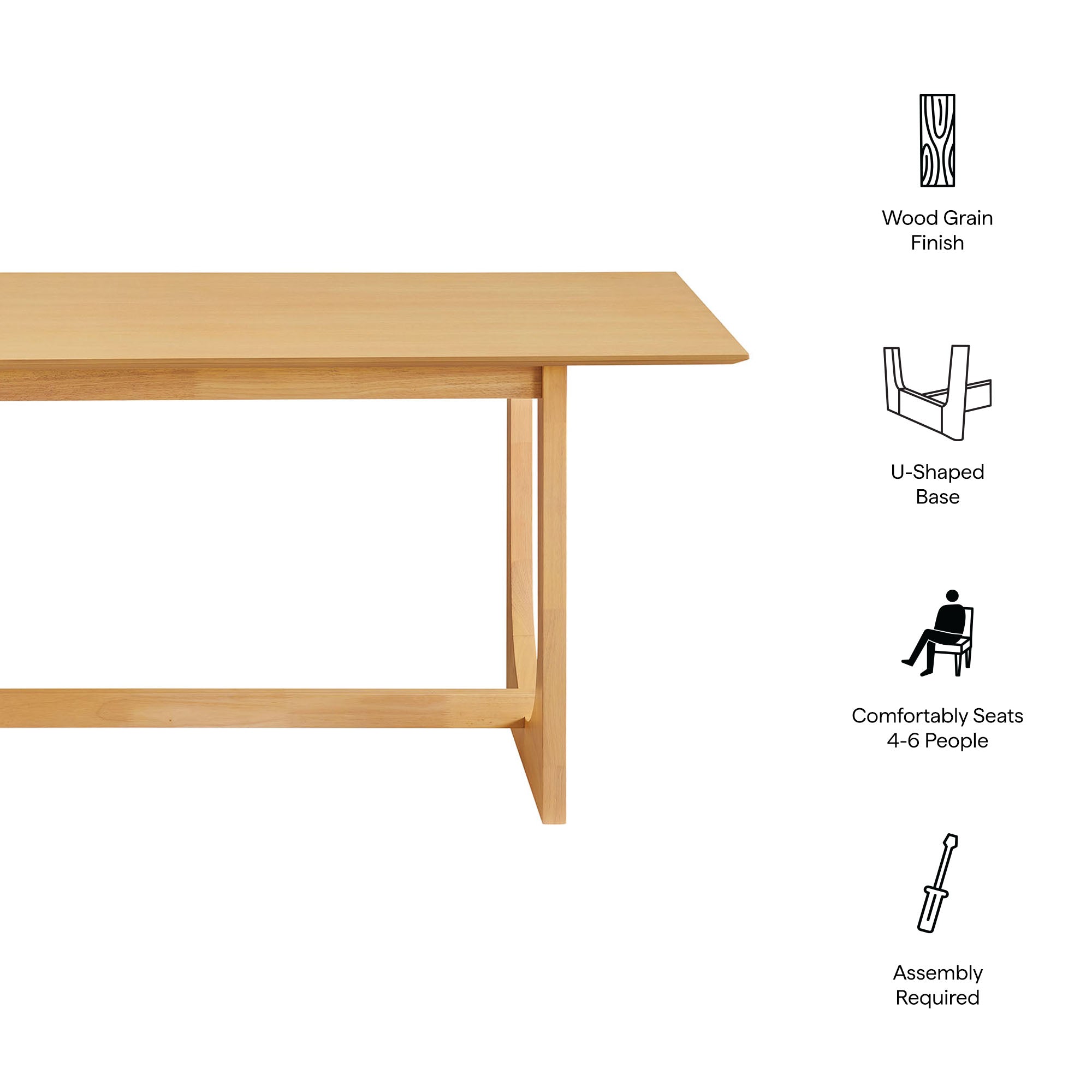 Ashcroft 69″ Rectangular Dining Table view 3