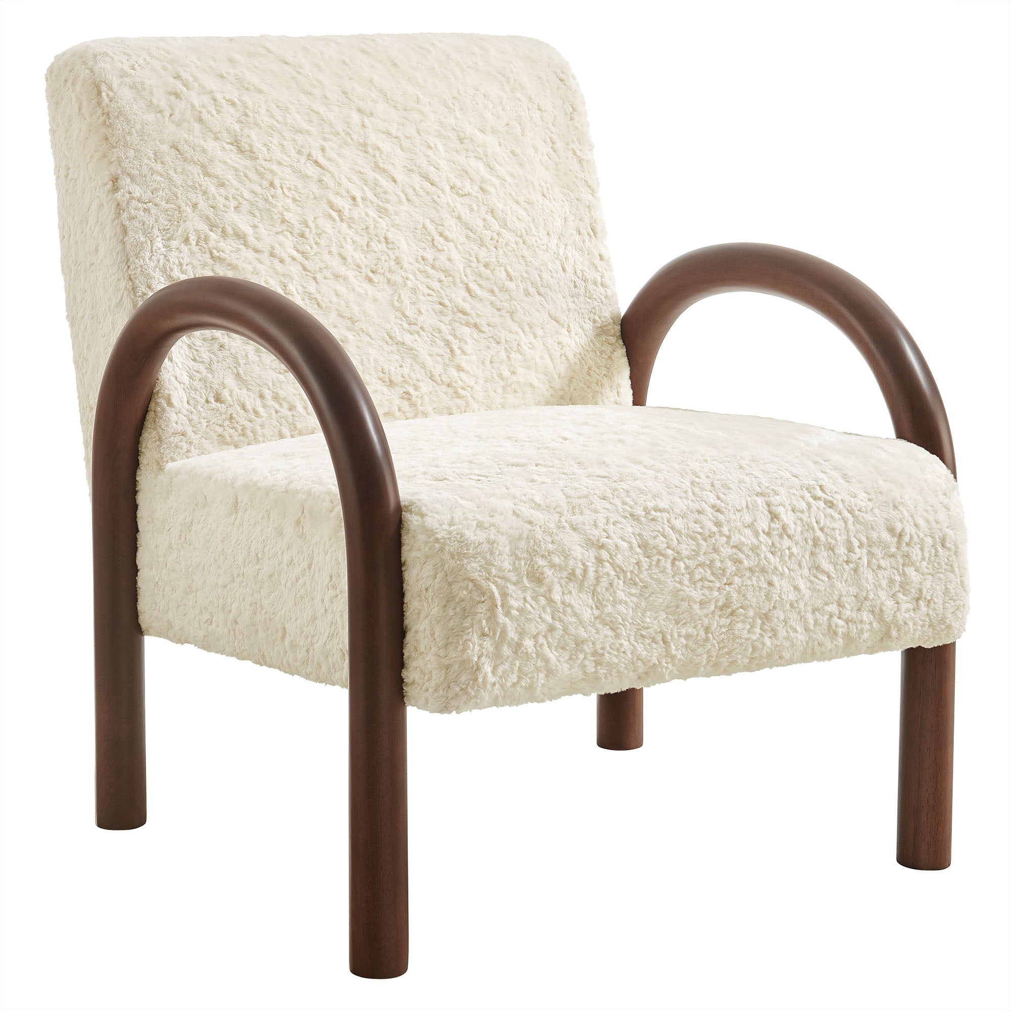 Lunet Faux Shearling Accent Armchair view 1