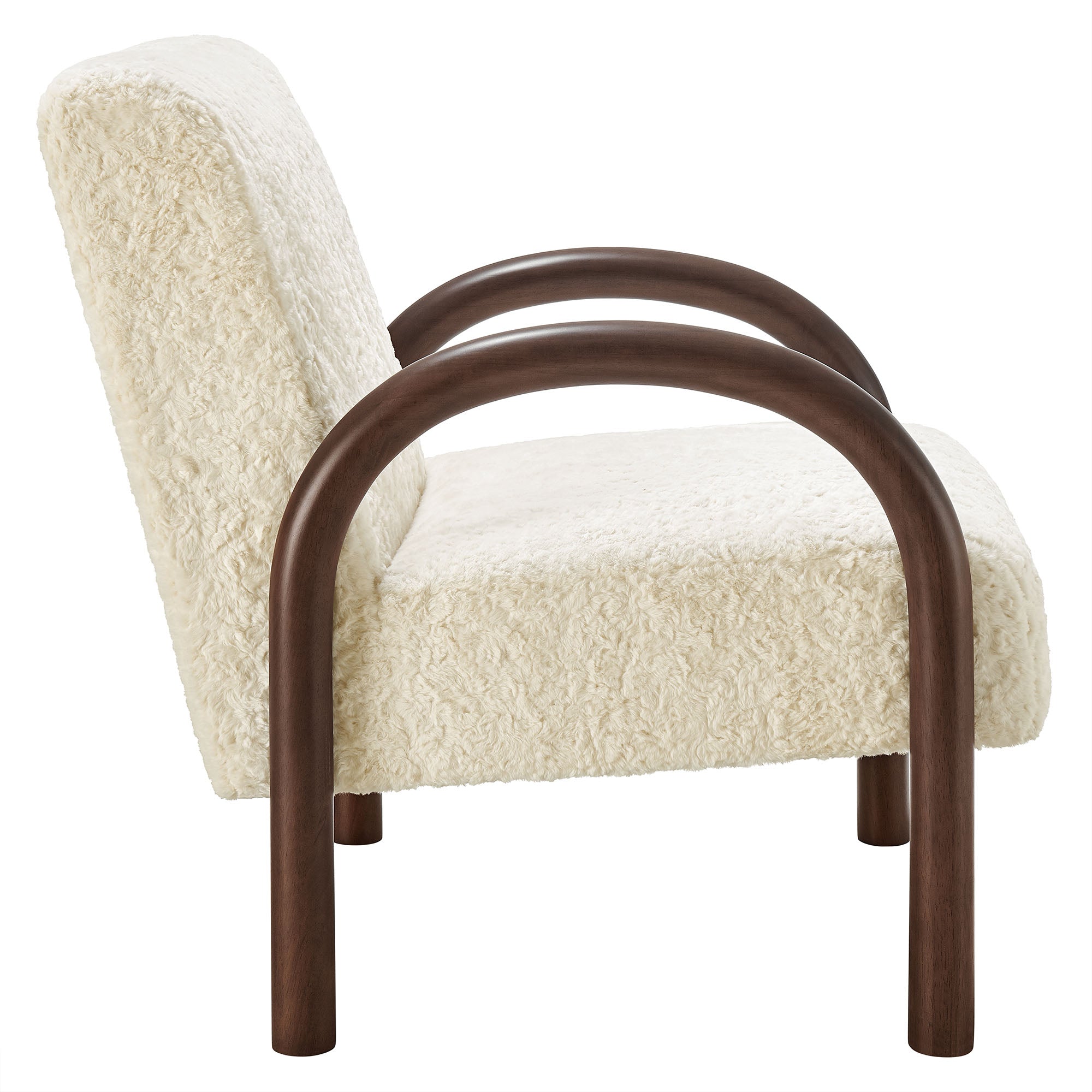 Lunet Faux Shearling Accent Armchair view 6