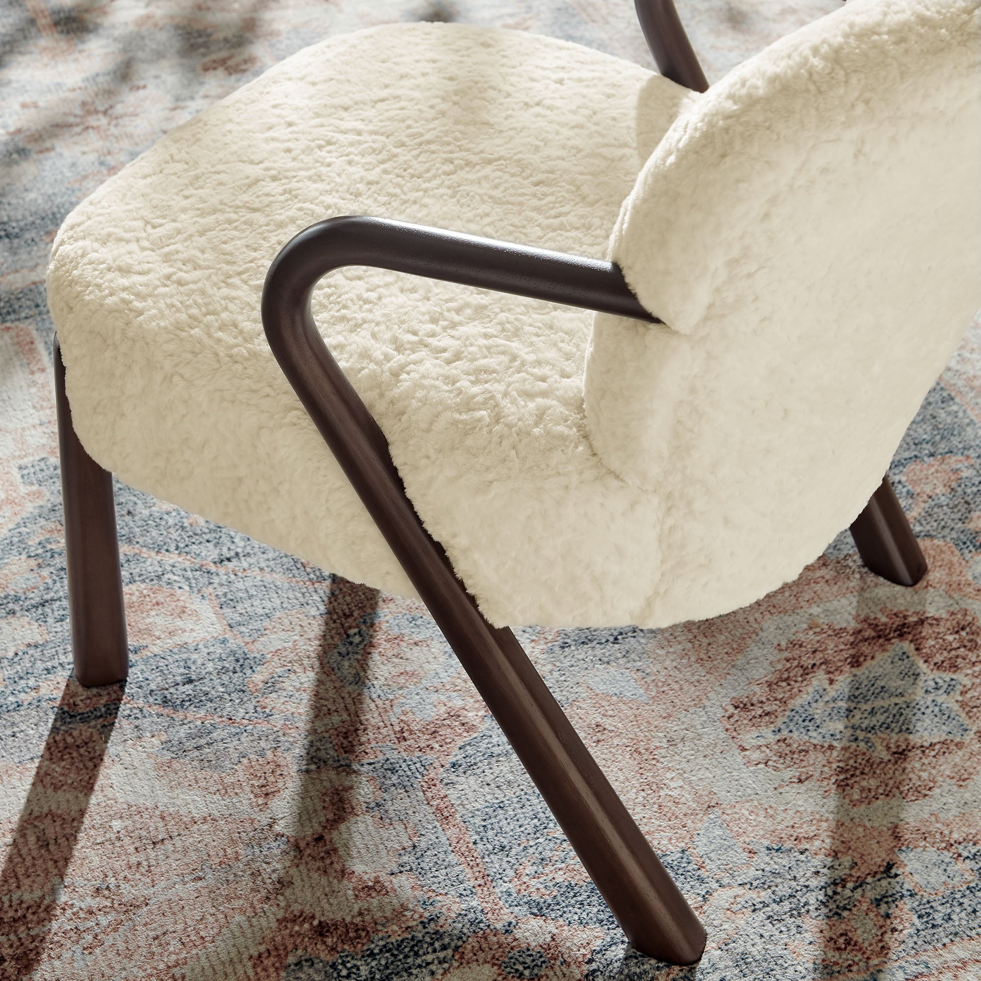 Arden Faux Shearling Accent Armchair view 5