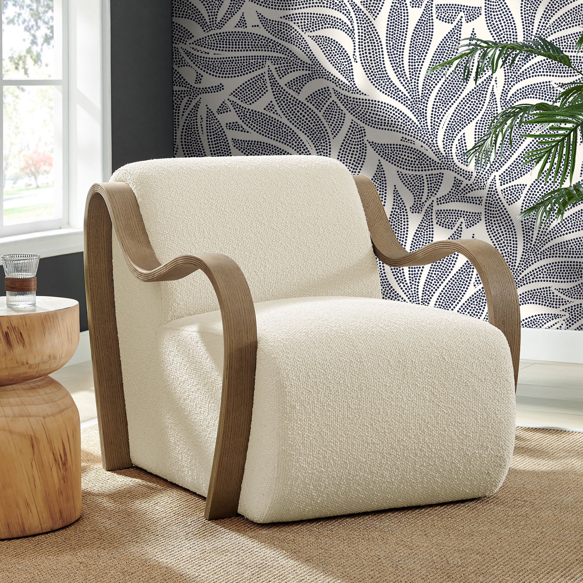 Atrium Lattice Boucle Accent Armchair - Image 10