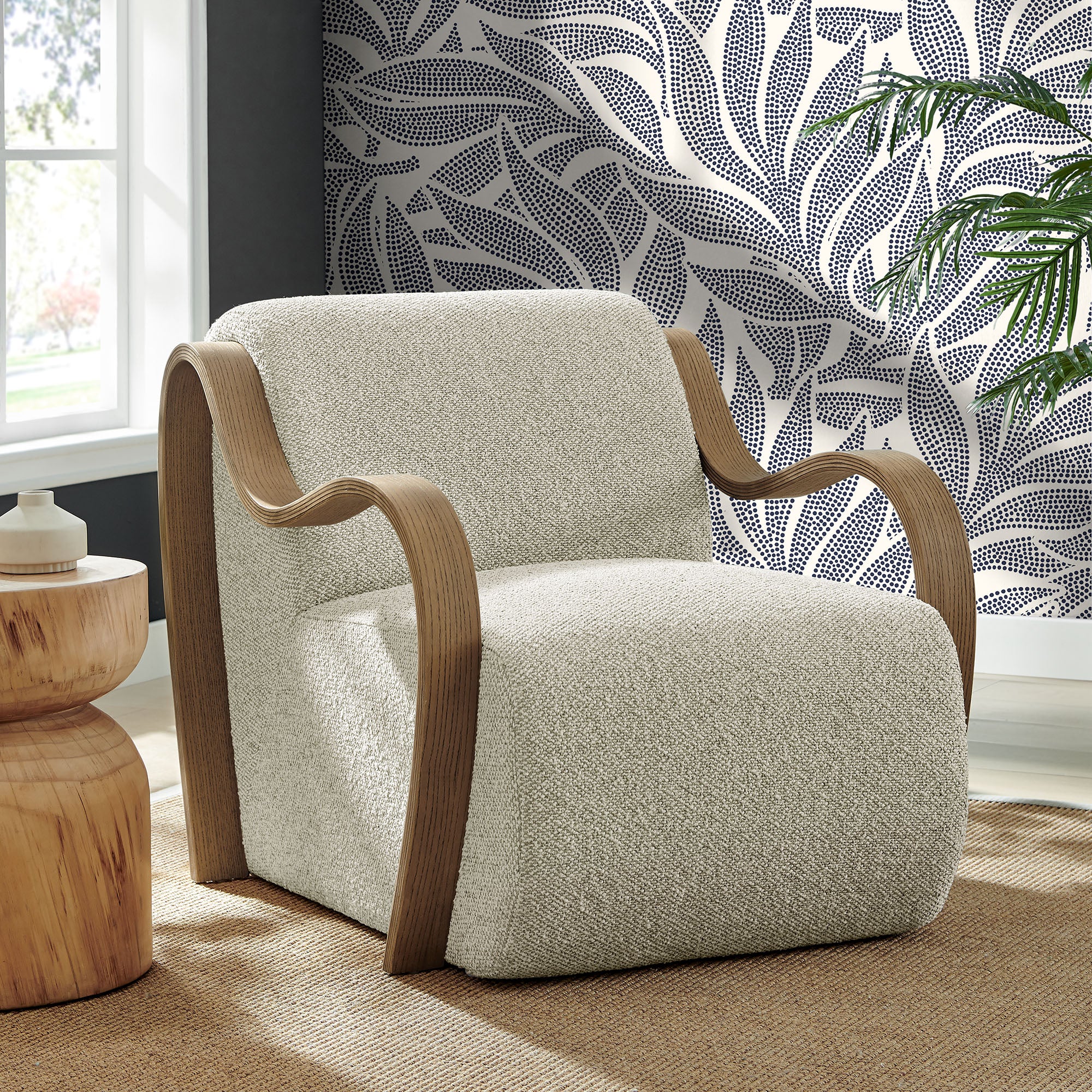 Atrium Lattice Boucle Accent Armchair view 2