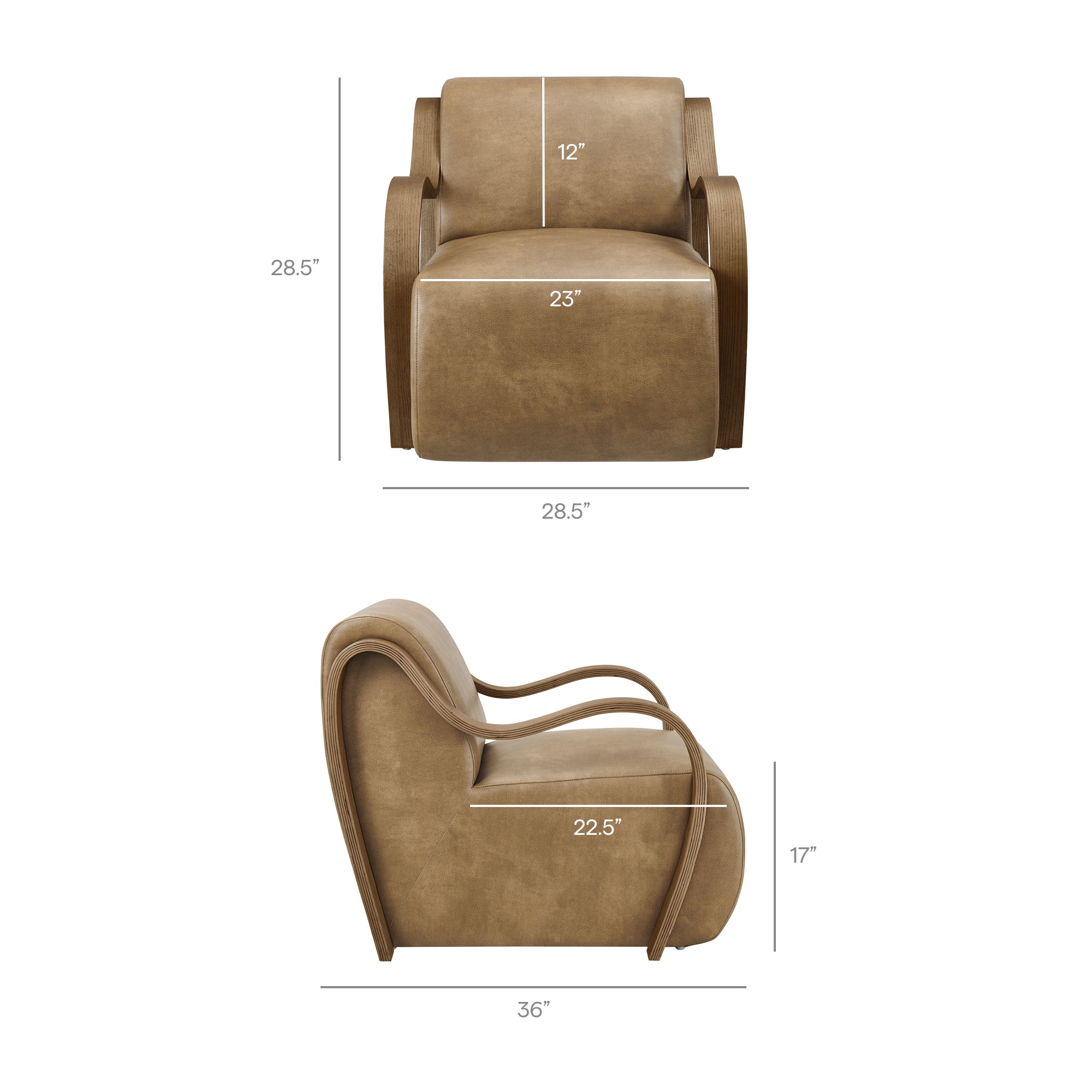 Atrium Vegan Leather Accent Armchair view 4