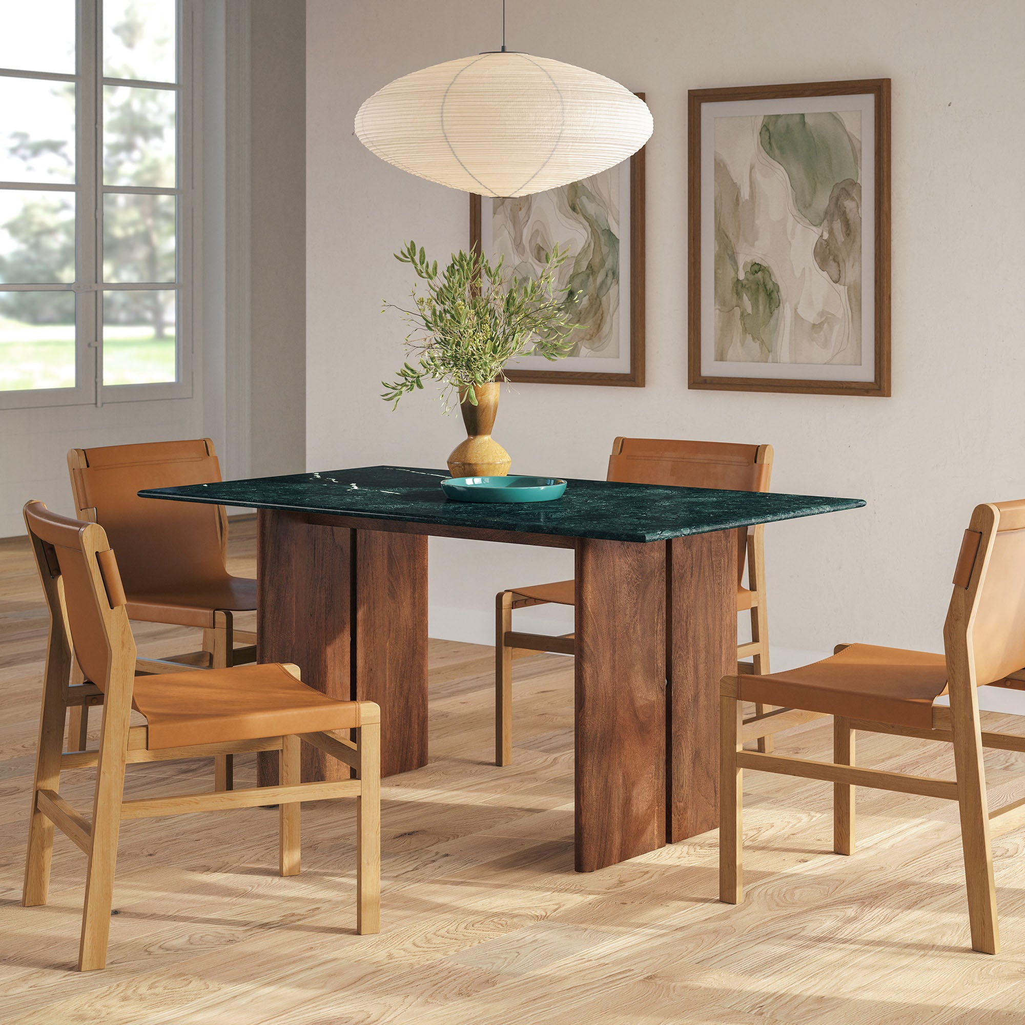 Amistad 60 Inch Marble Dining Table view 2